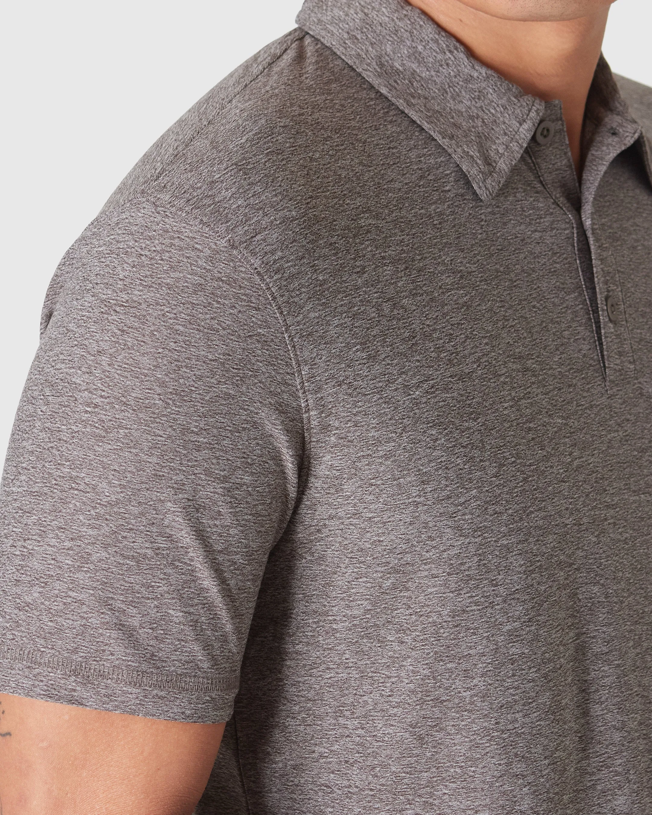 Heather Cocoa Active Polo 2.0