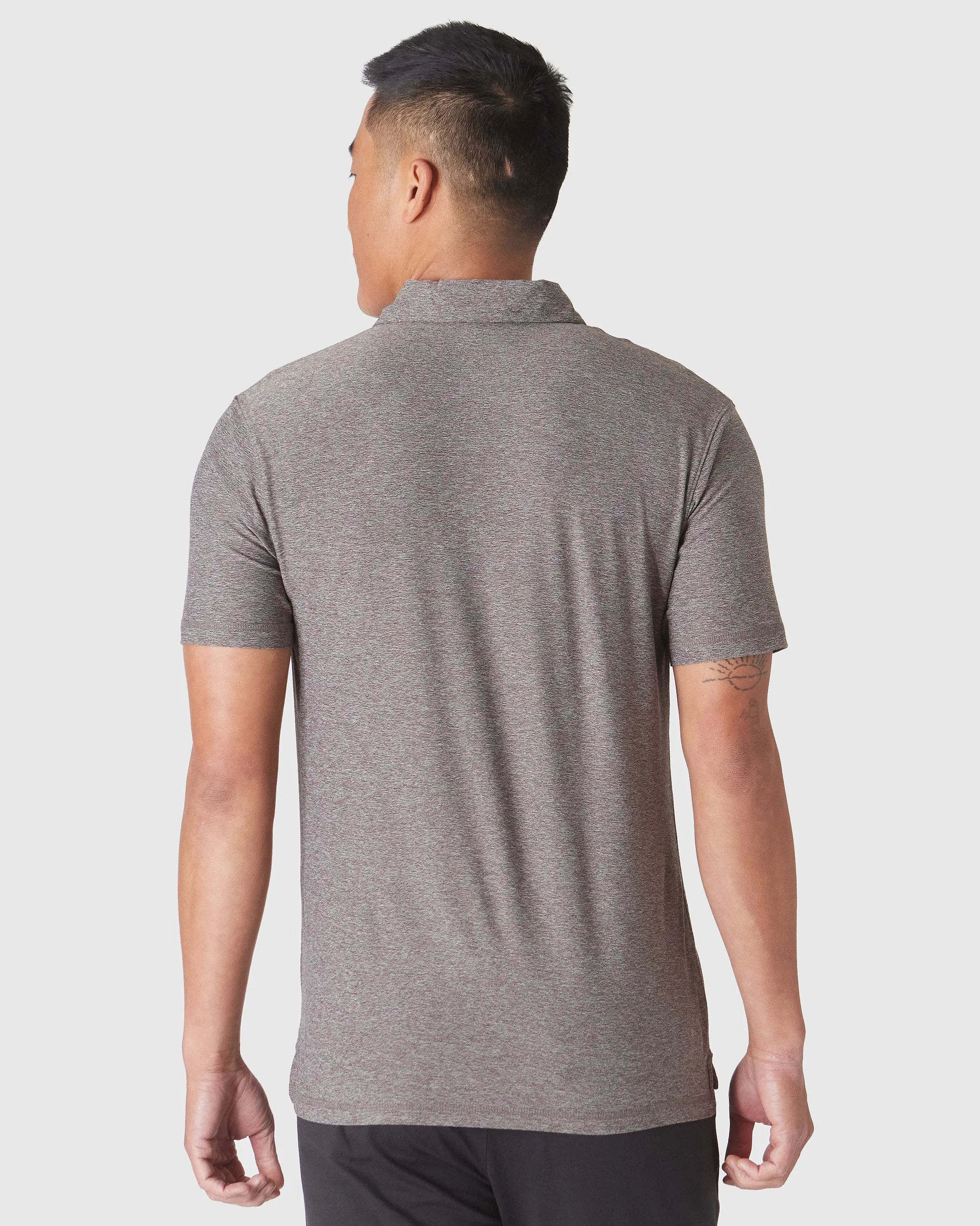 Heather Cocoa Active Polo 2.0