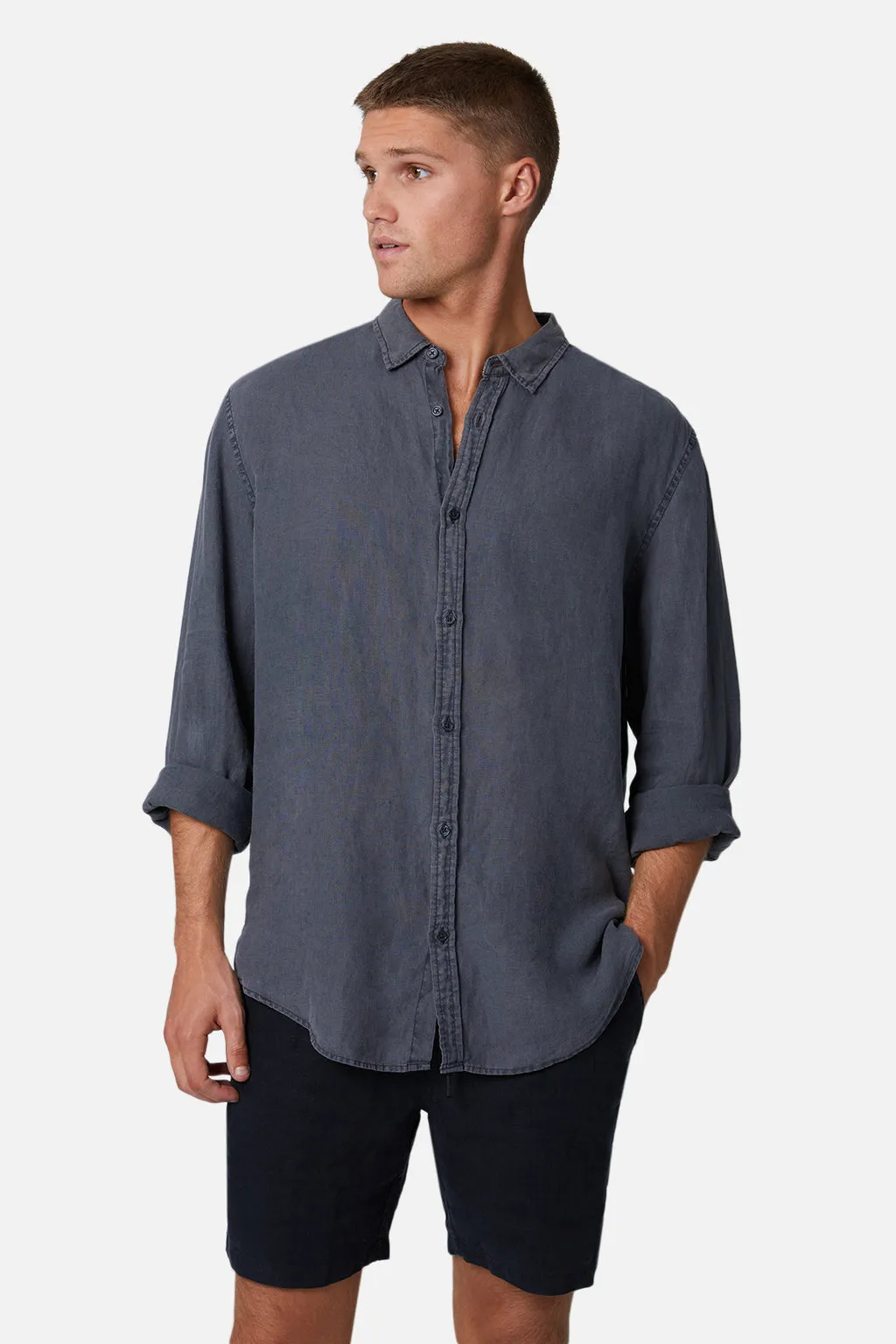Industrie The Tennyson Linen Long Sleeve Shirt - 7 Colours