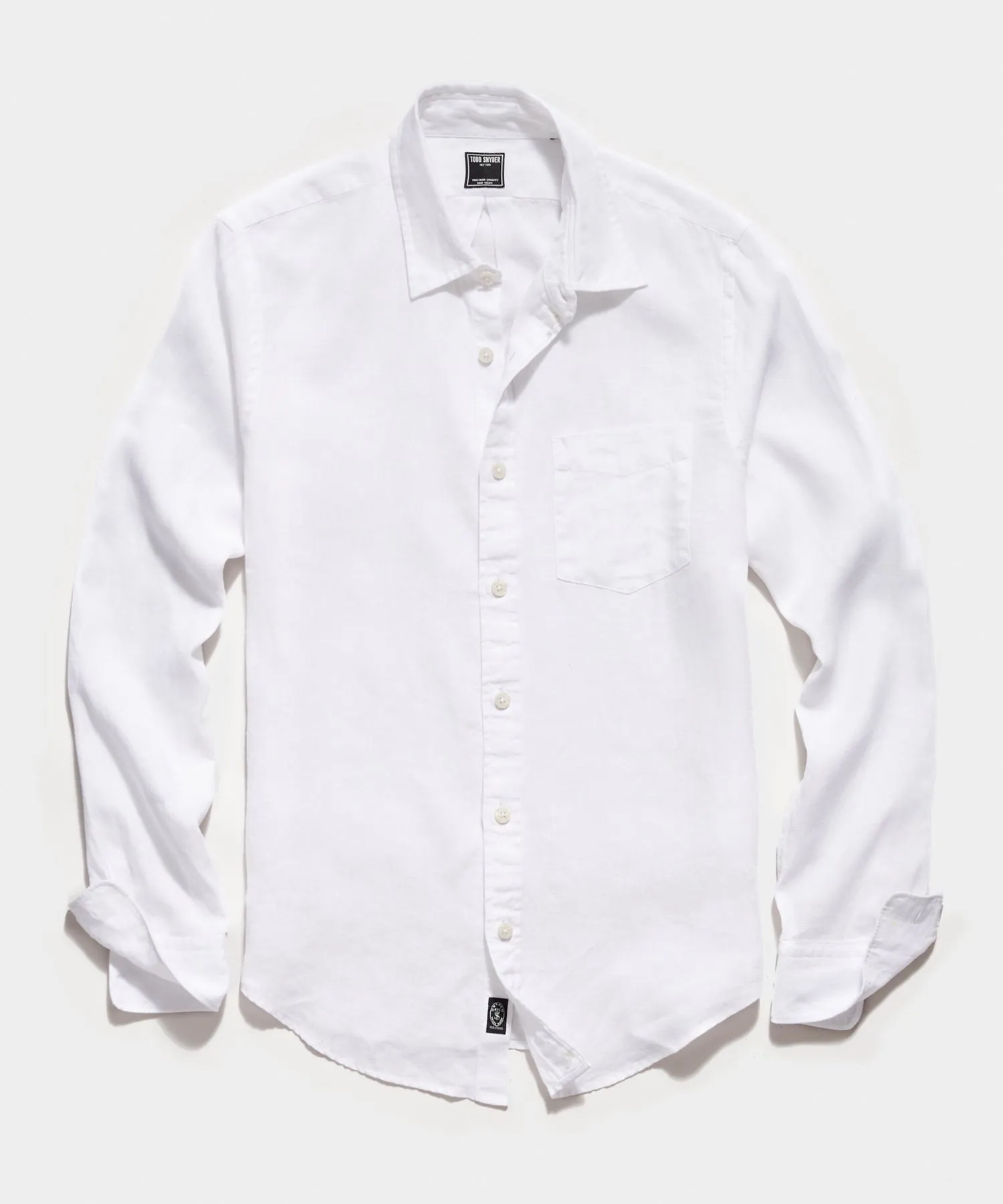 Irish Sea Soft Linen Point Collar Long Sleeve Shirt