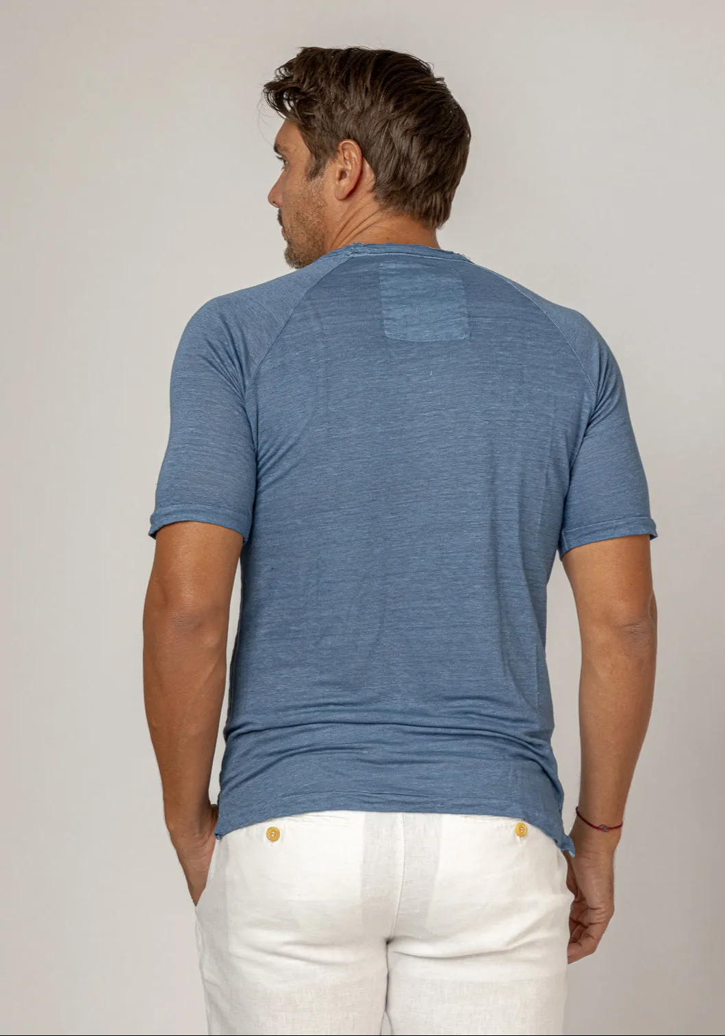 Jersey Linen Short Sleeve T-Shirt