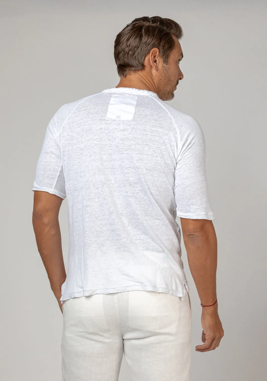 Jersey Linen Short Sleeve T-Shirt