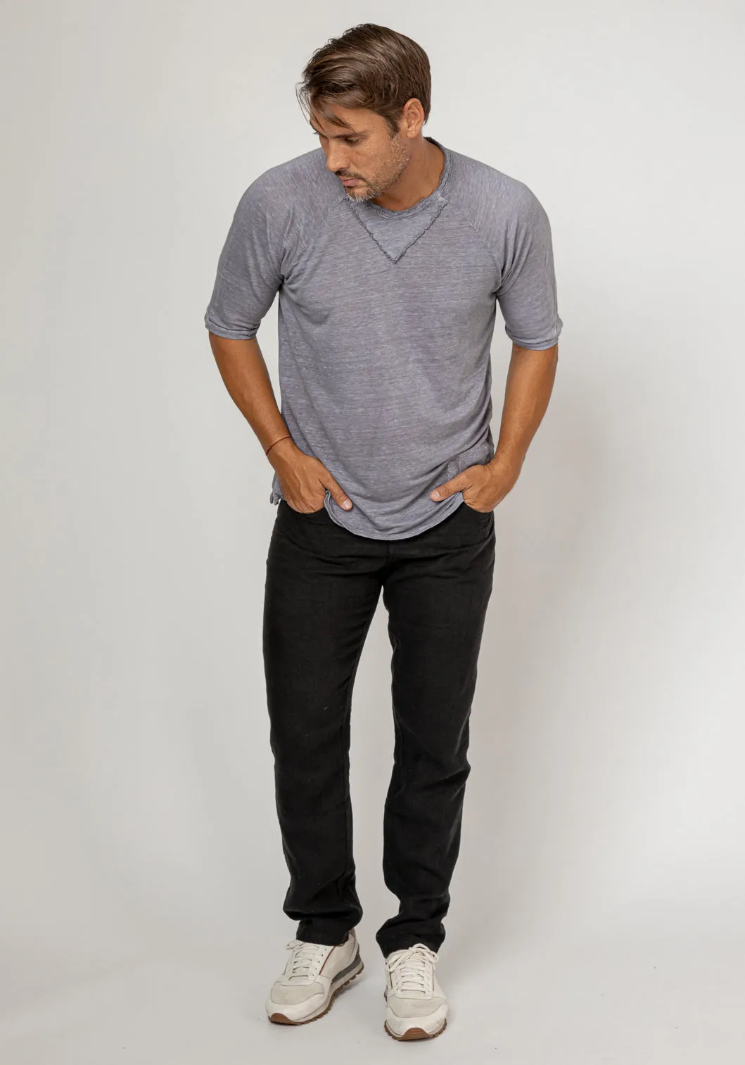 Jersey Linen Short Sleeve T-Shirt