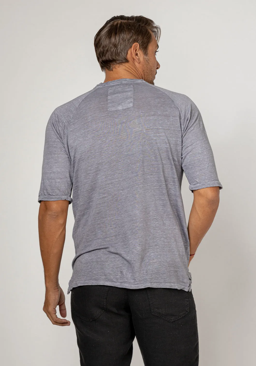 Jersey Linen Short Sleeve T-Shirt