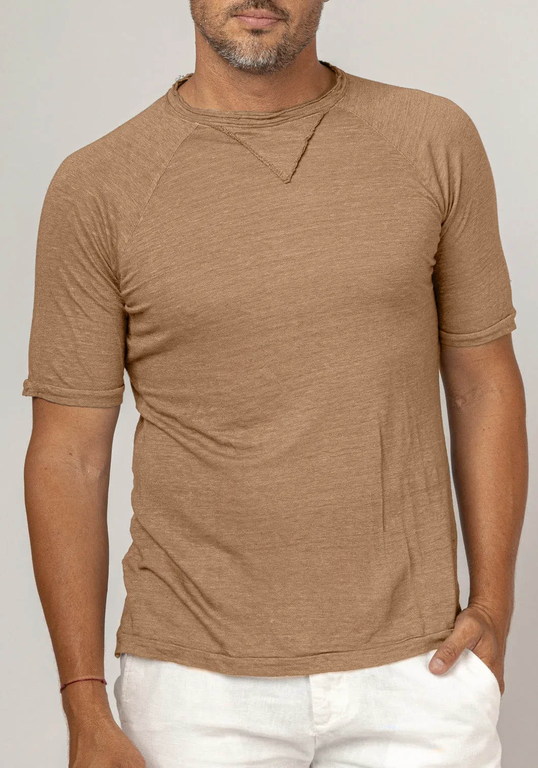 Jersey Linen Short Sleeve T-Shirt