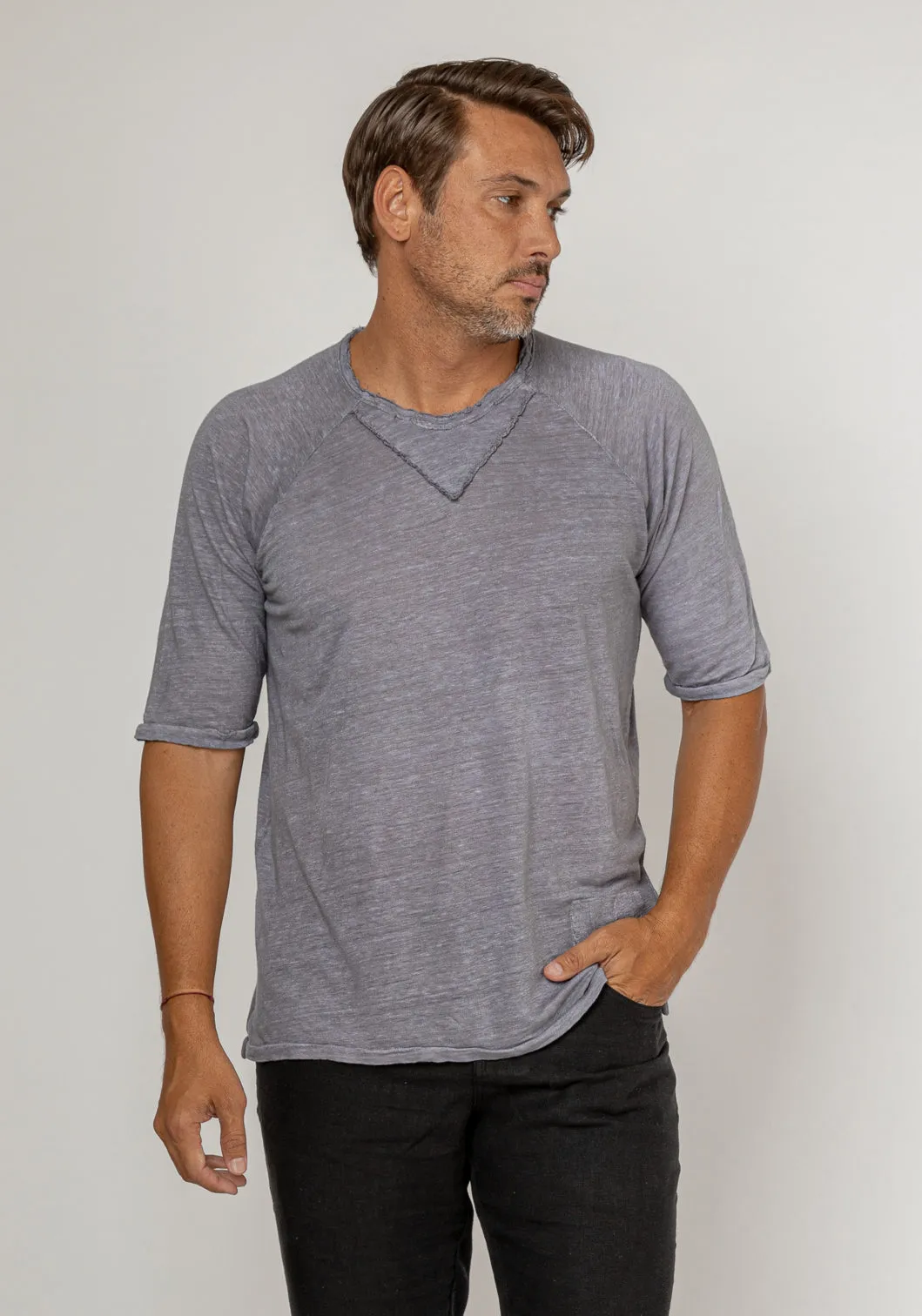 Jersey Linen Short Sleeve T-Shirt