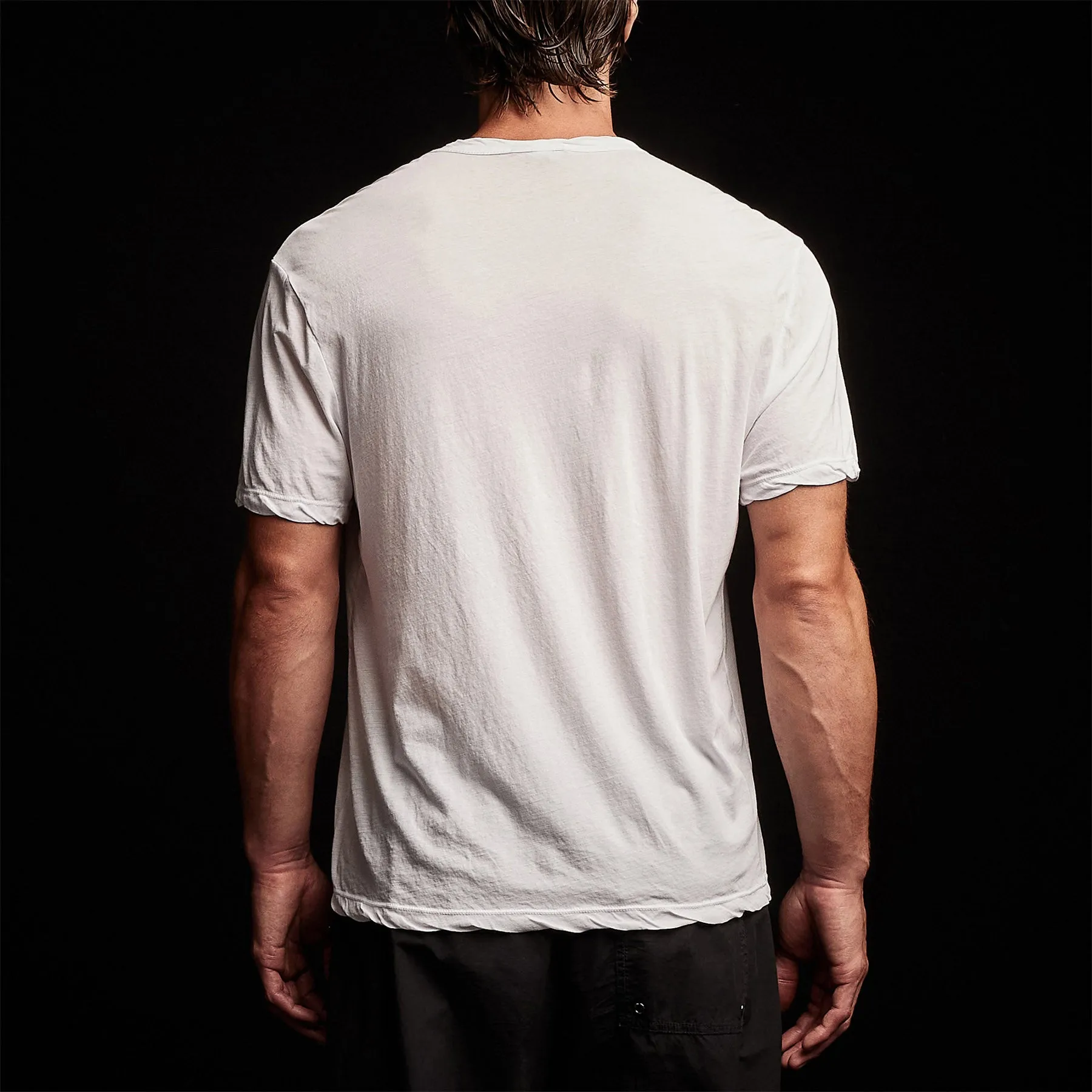 Jersey Short Sleeve Pocket Crew - White