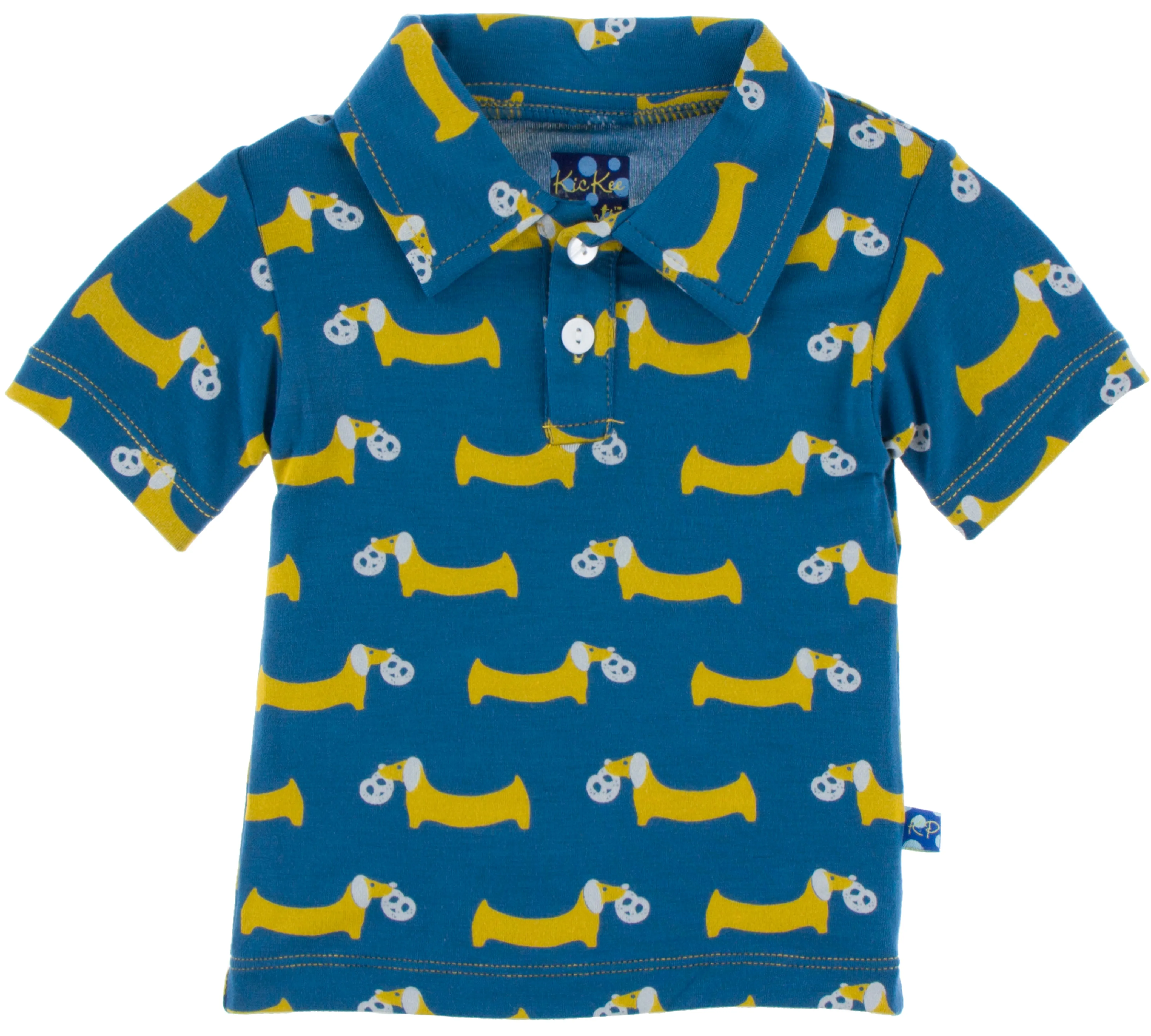 KicKee Pants Twilight Pretzel Pup Short Sleeve Polo Shirt