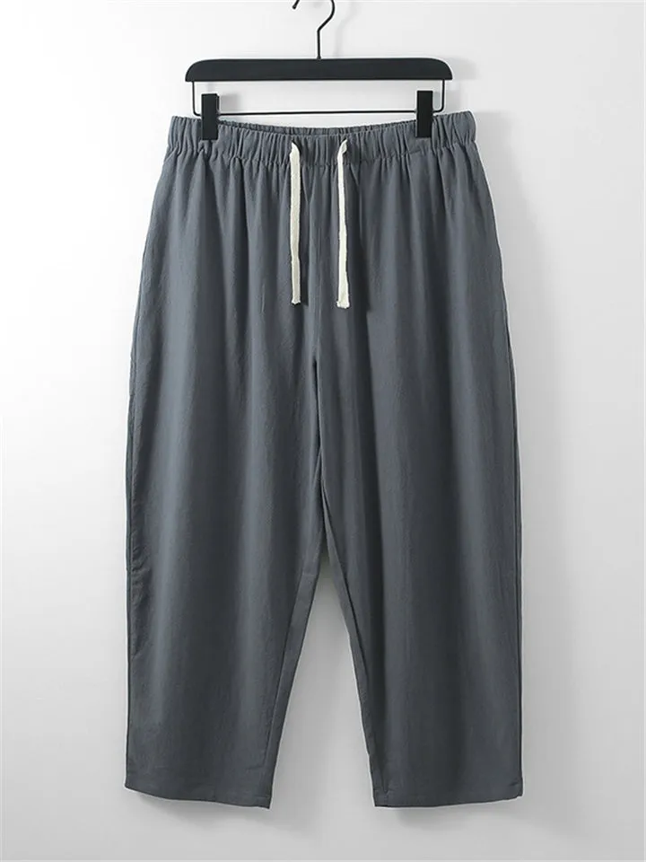 Laid-Back Style Notched Neck Button Detailing Soft Cotton Set T-Shirt   Drawstring Pants