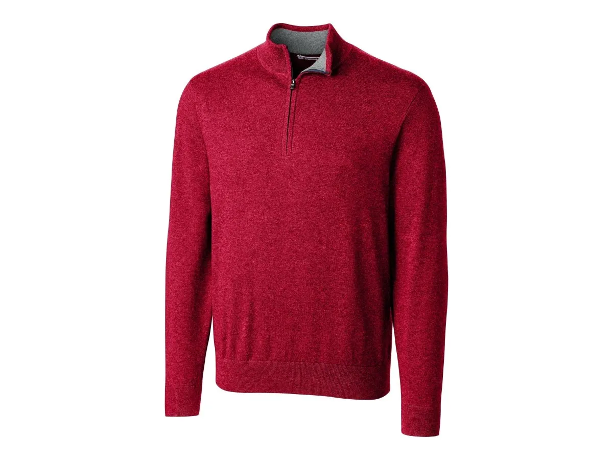 Lakemont Tri-Blend Mens Quarter Zip Pullover Sweater