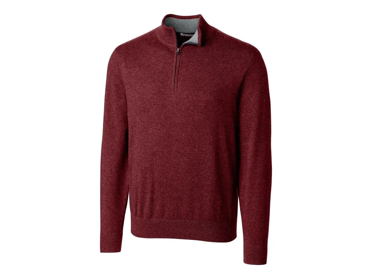 Lakemont Tri-Blend Mens Quarter Zip Pullover Sweater