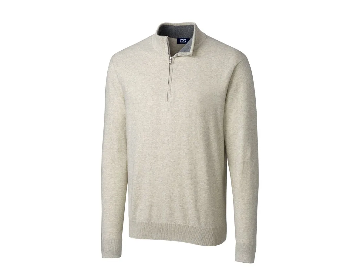 Lakemont Tri-Blend Mens Quarter Zip Pullover Sweater