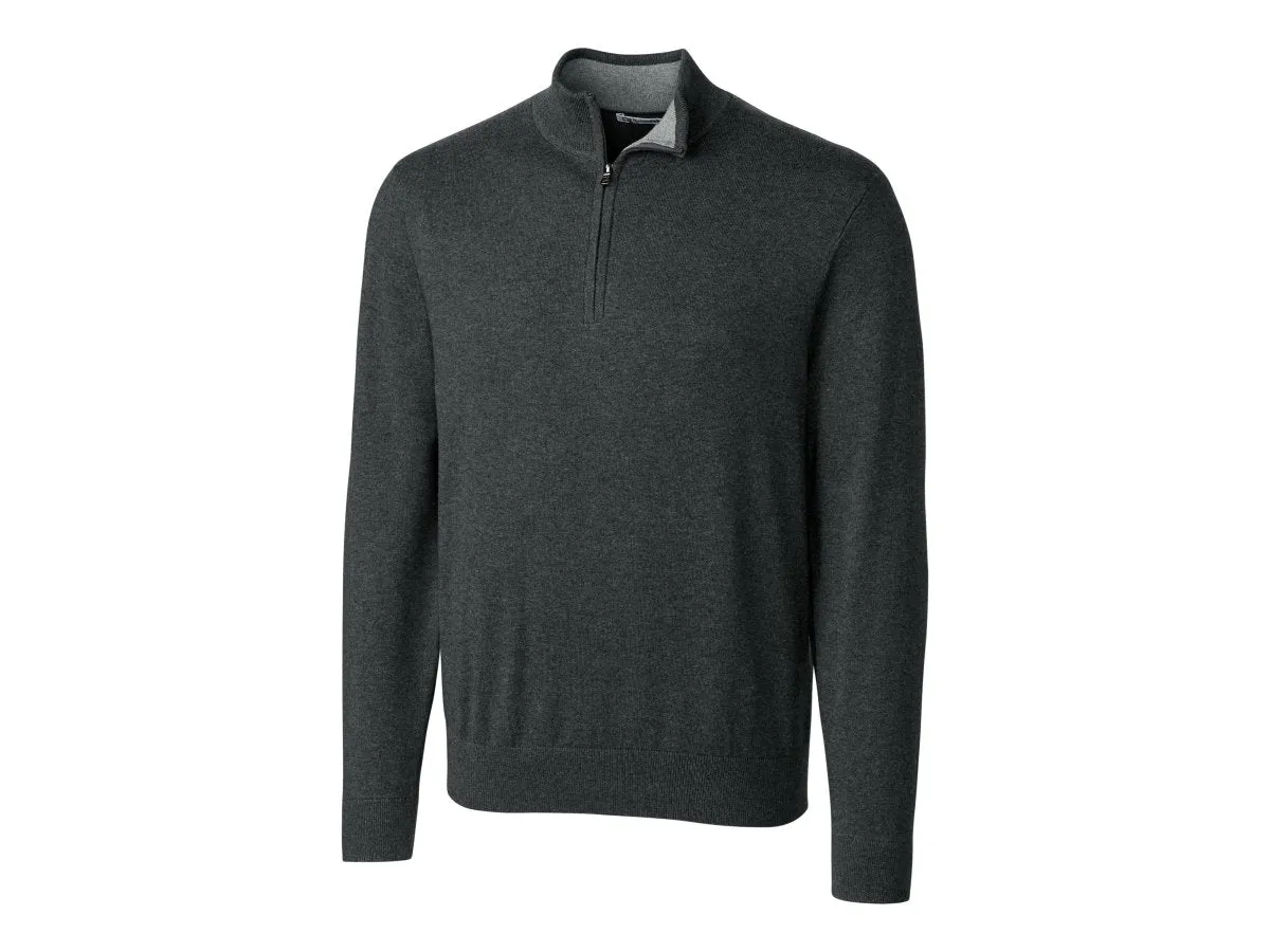 Lakemont Tri-Blend Mens Quarter Zip Pullover Sweater