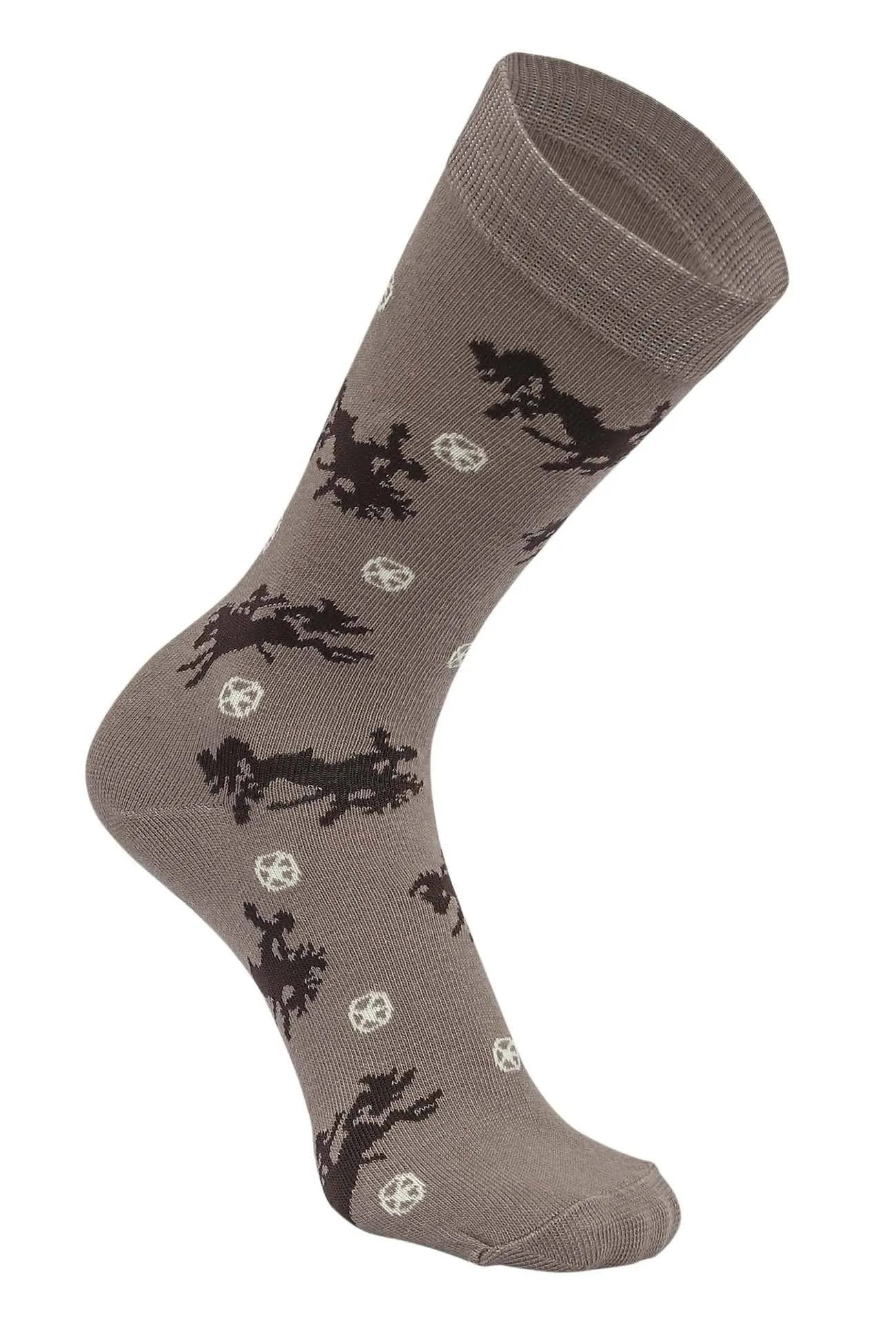 Lila Bucking Horses Socks