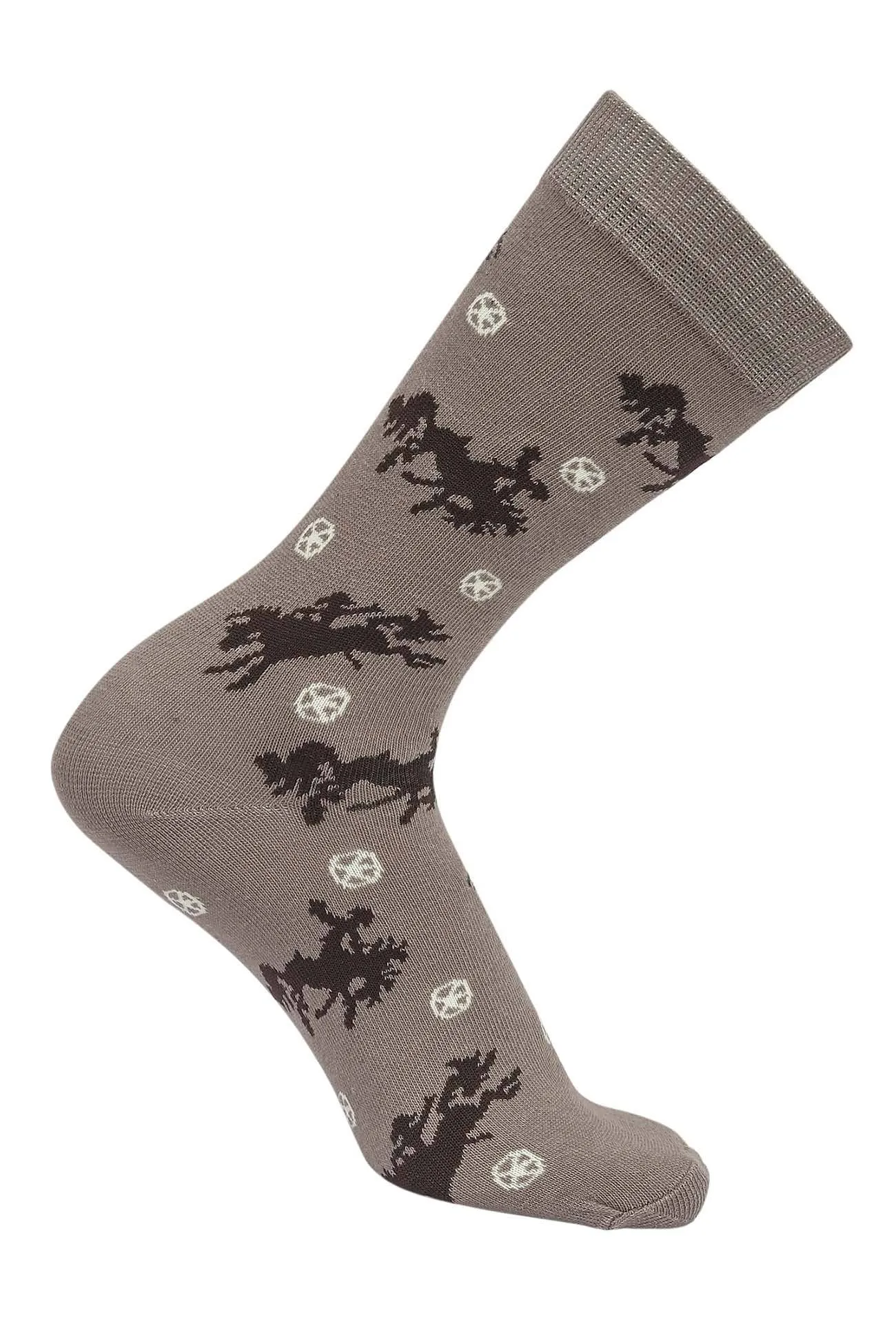 Lila Bucking Horses Socks