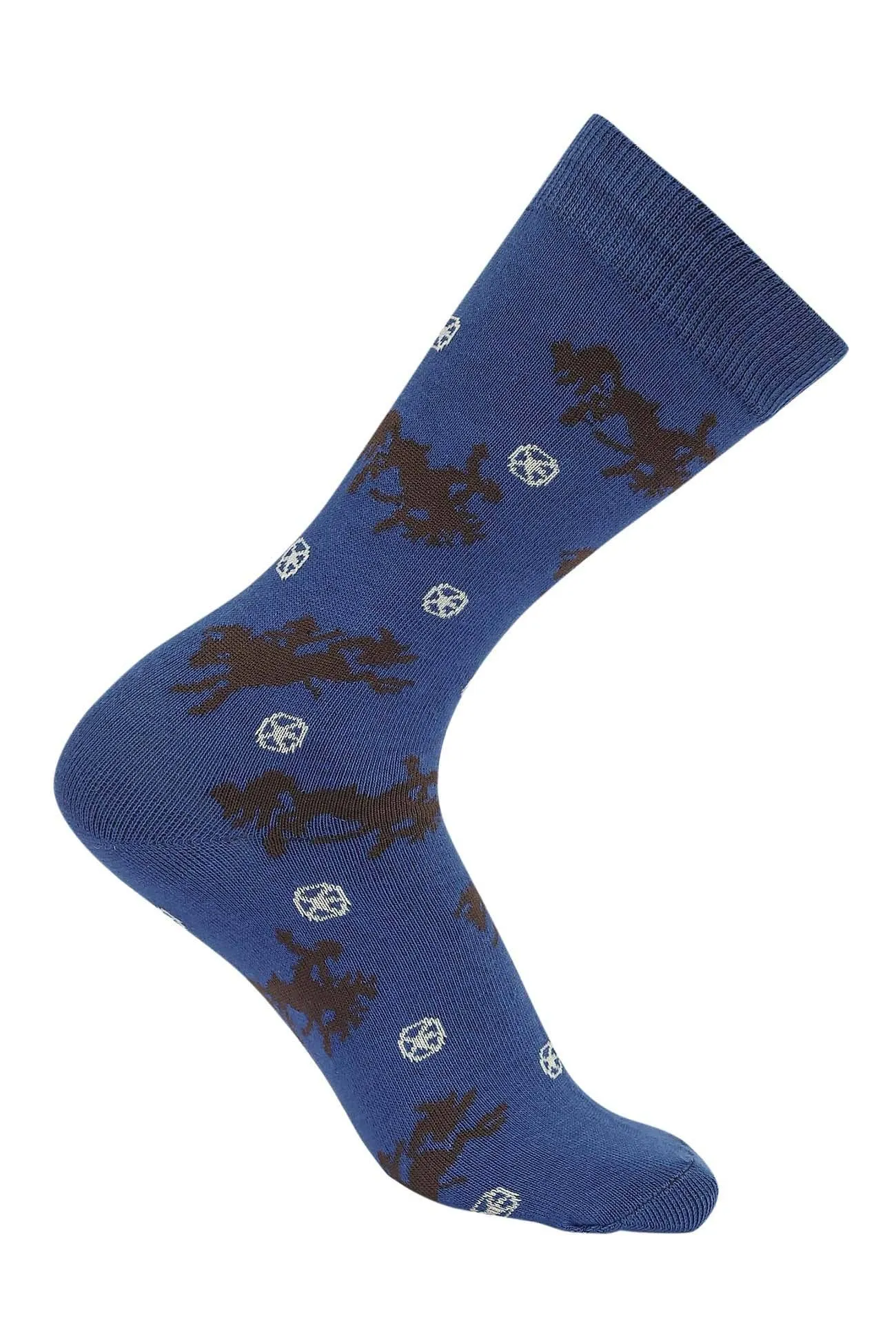 Lila Bucking Horses Socks