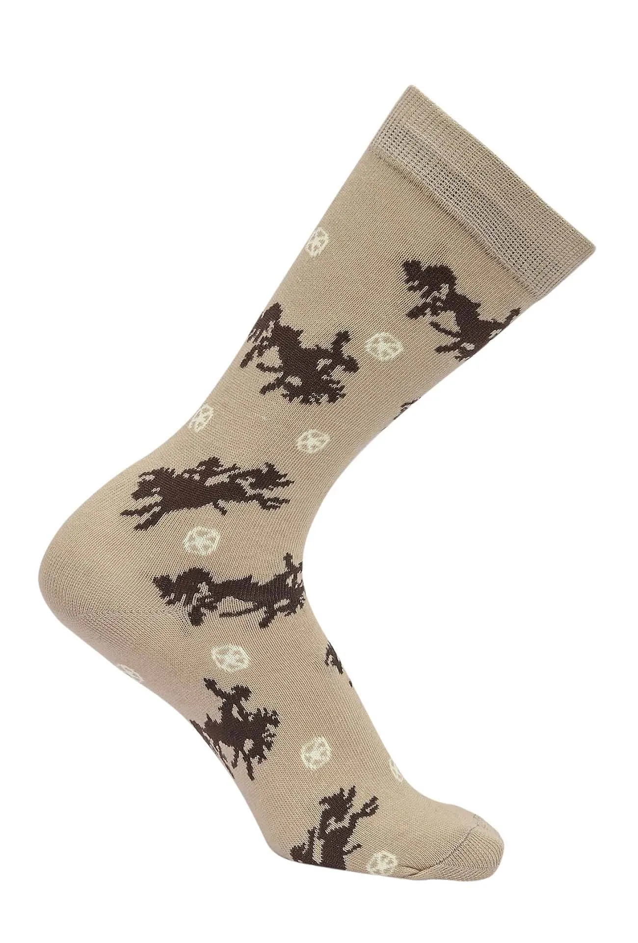 Lila Bucking Horses Socks