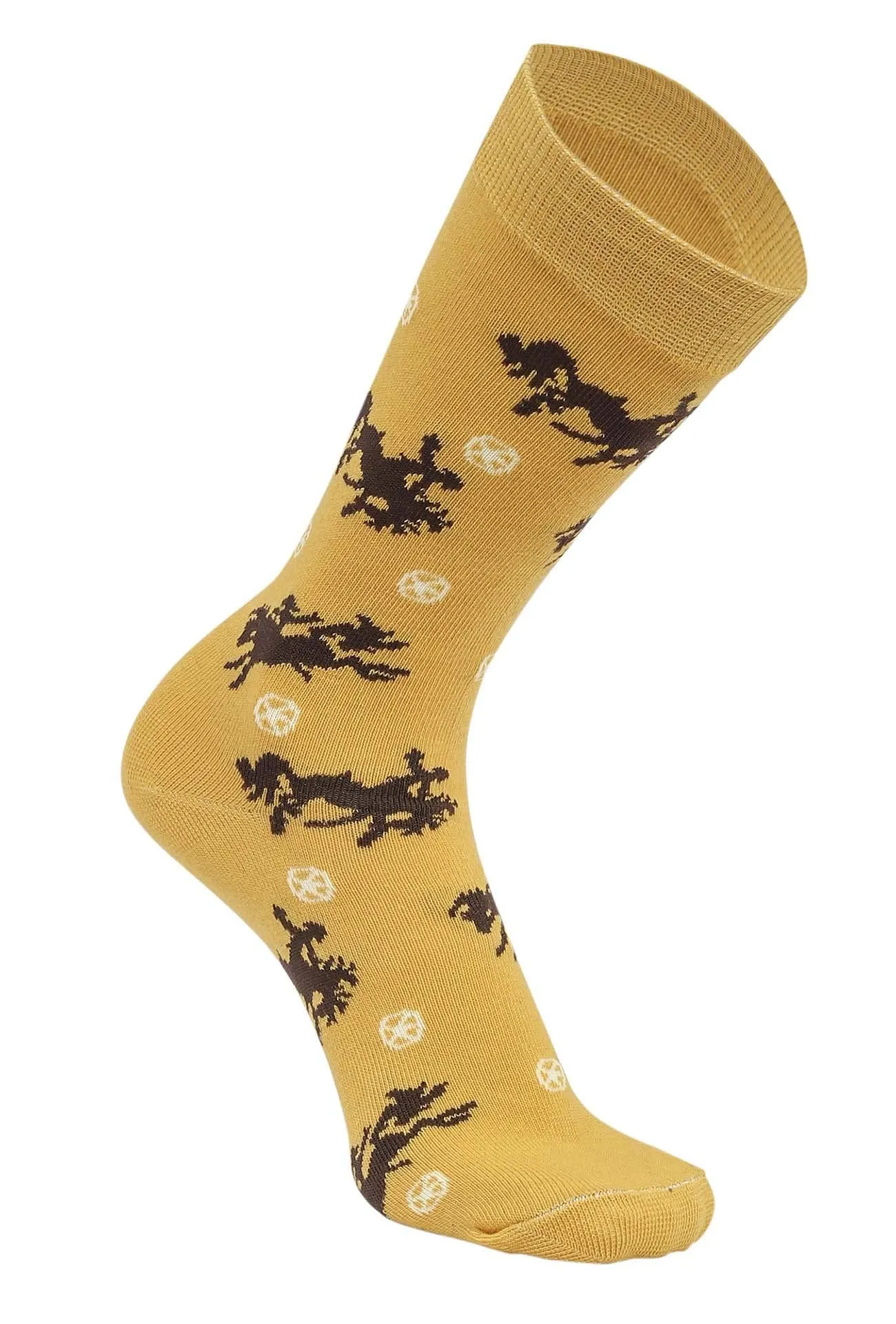 Lila Bucking Horses Socks