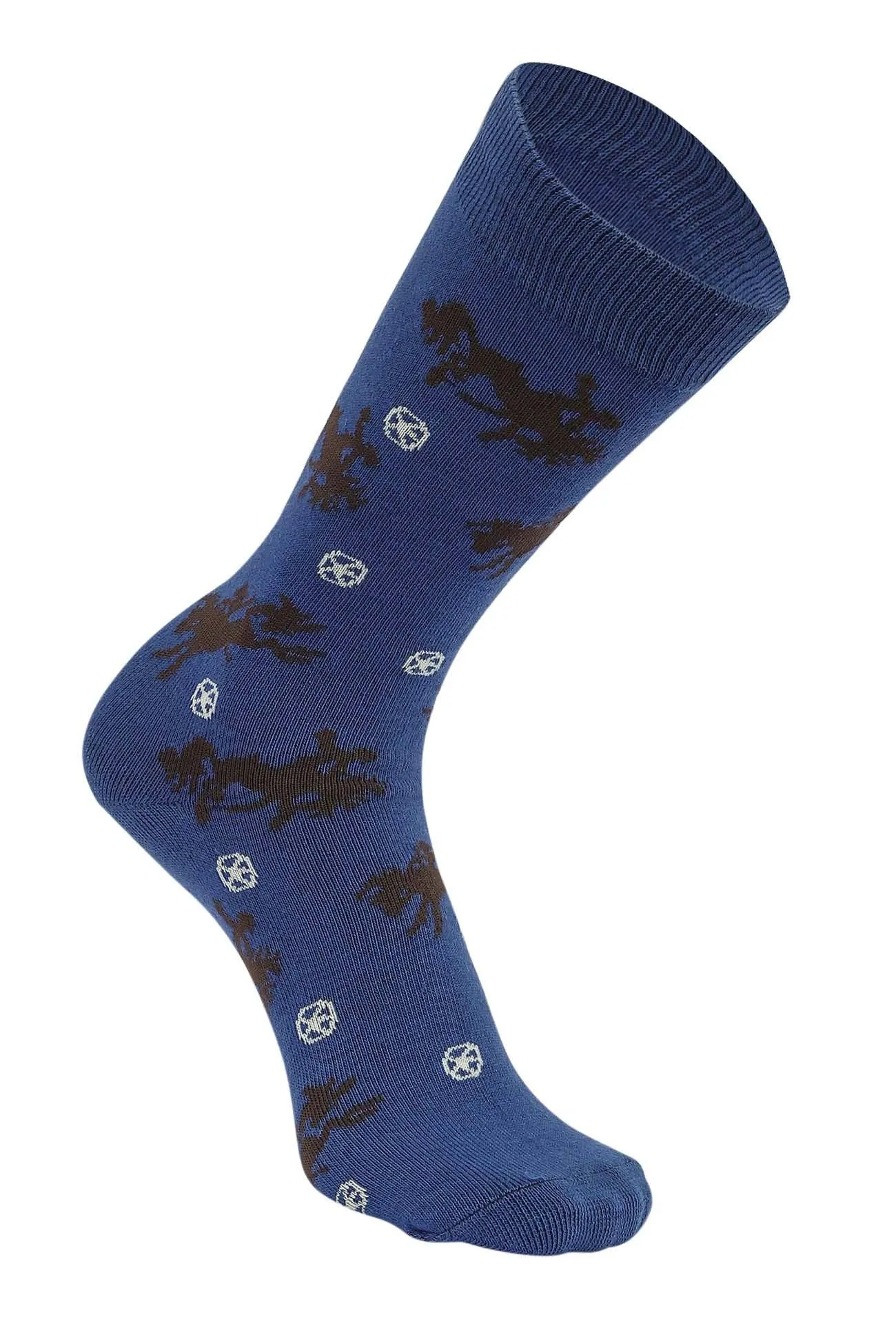 Lila Bucking Horses Socks