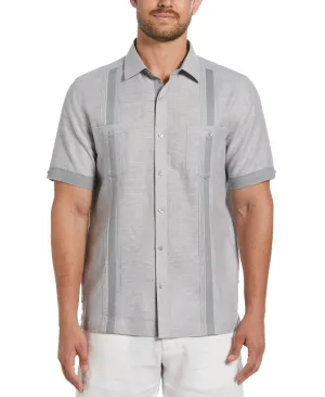 Linen Blend Cross Dye Guayabera Shirt
