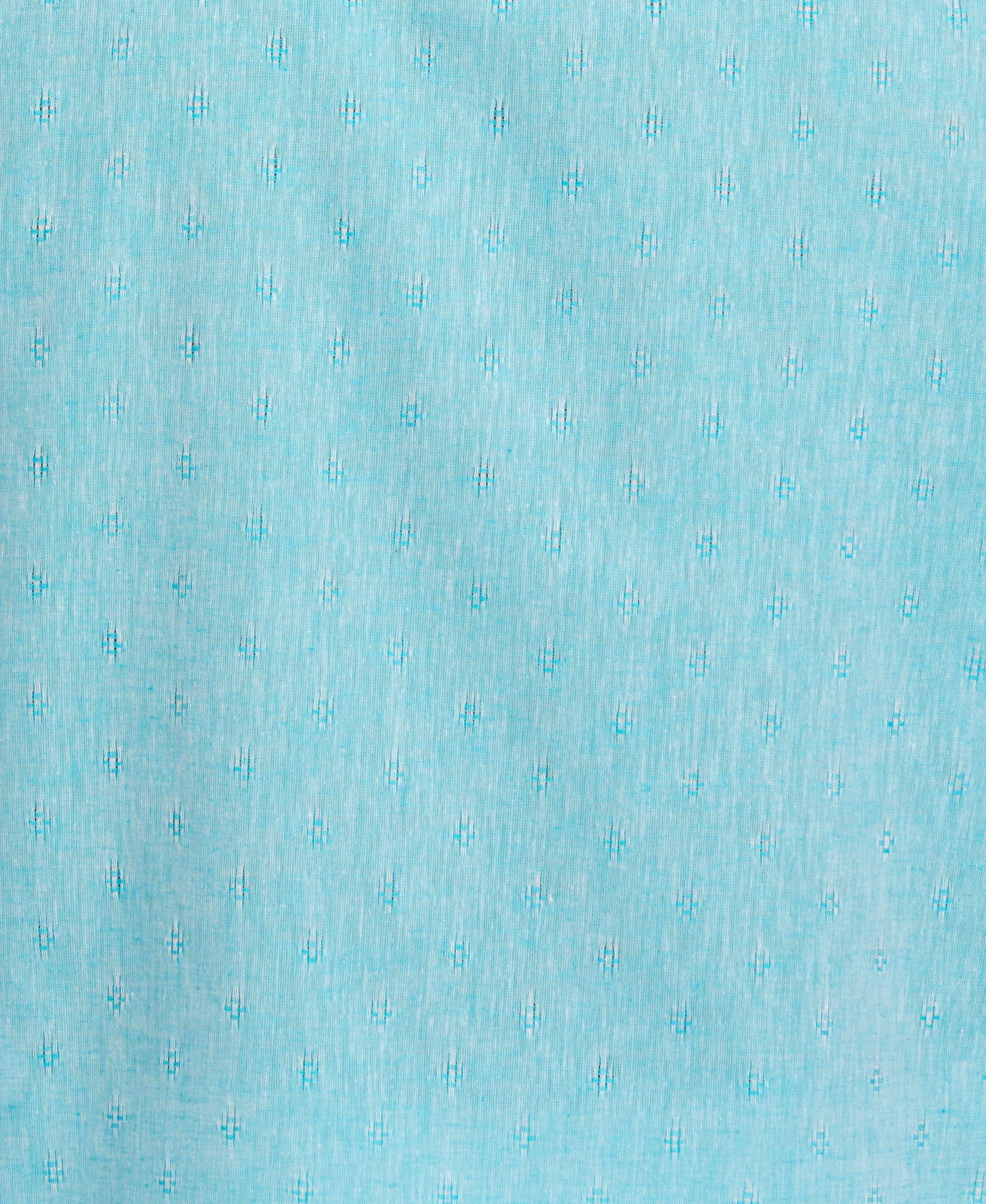Linen Blend Diamond Dobby Print Shirt