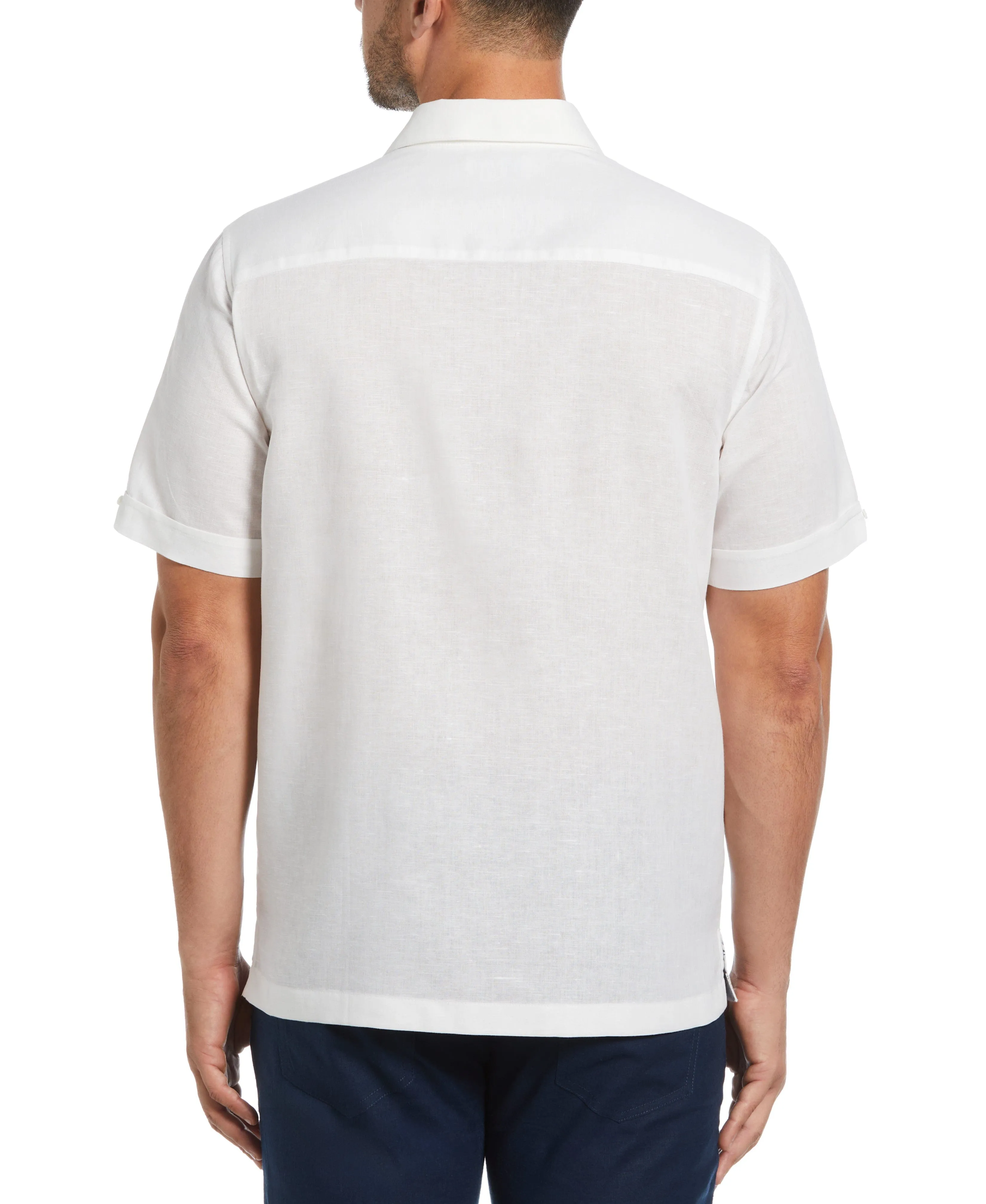 Linen Blend Engineered Floral Print Shirt