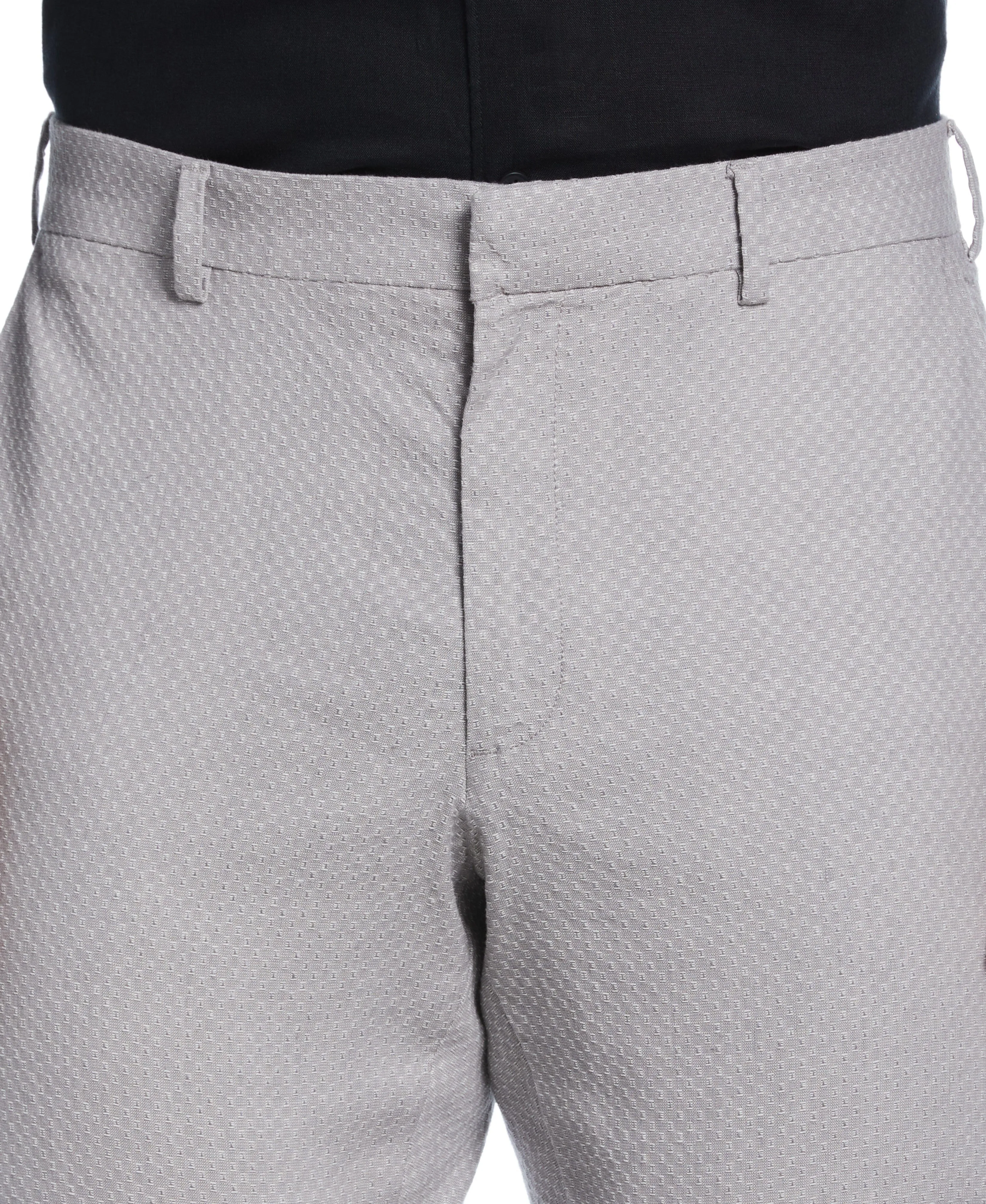 Linen Blend Flat Front Pant