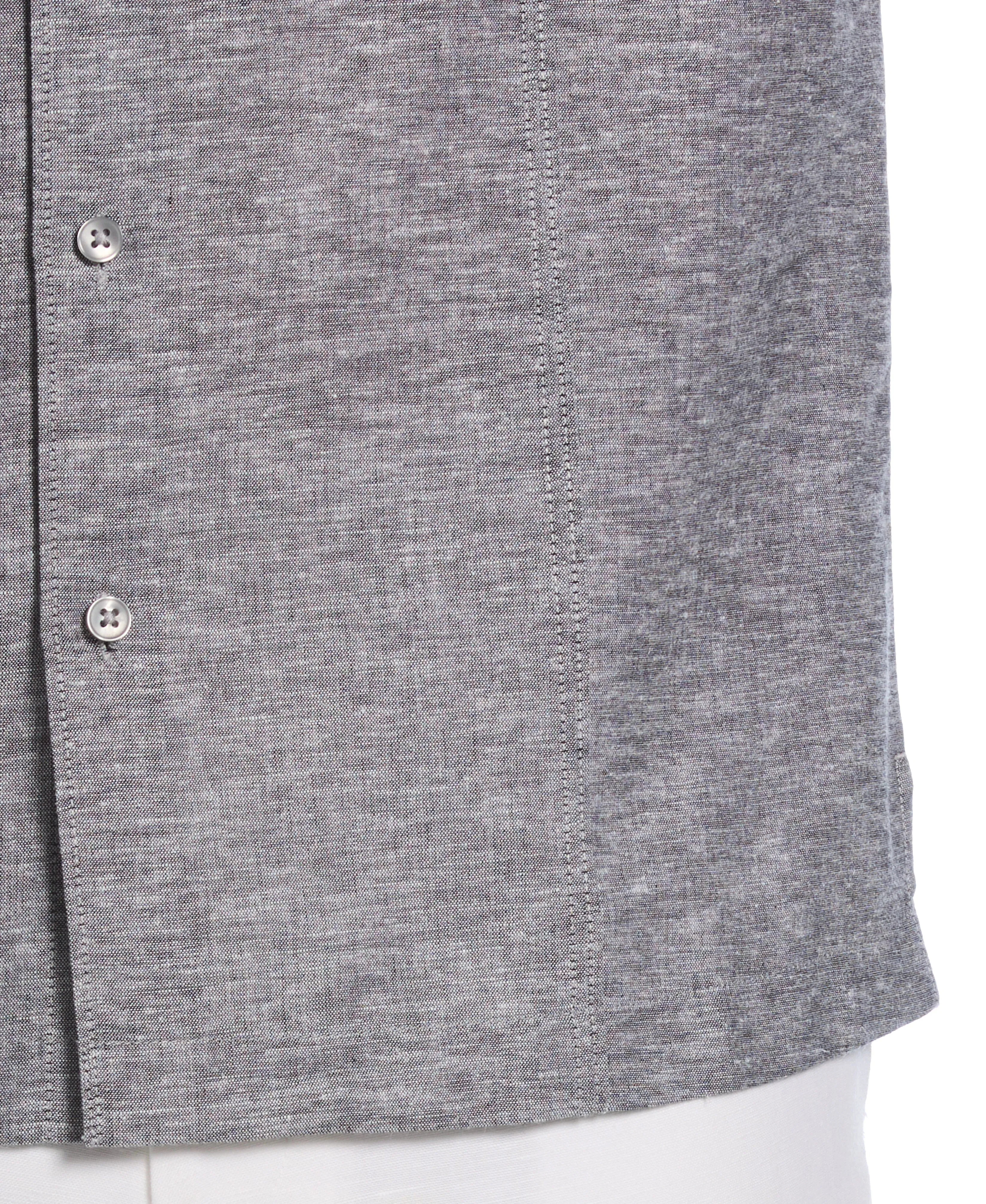 Linen Blend Panel Shirt