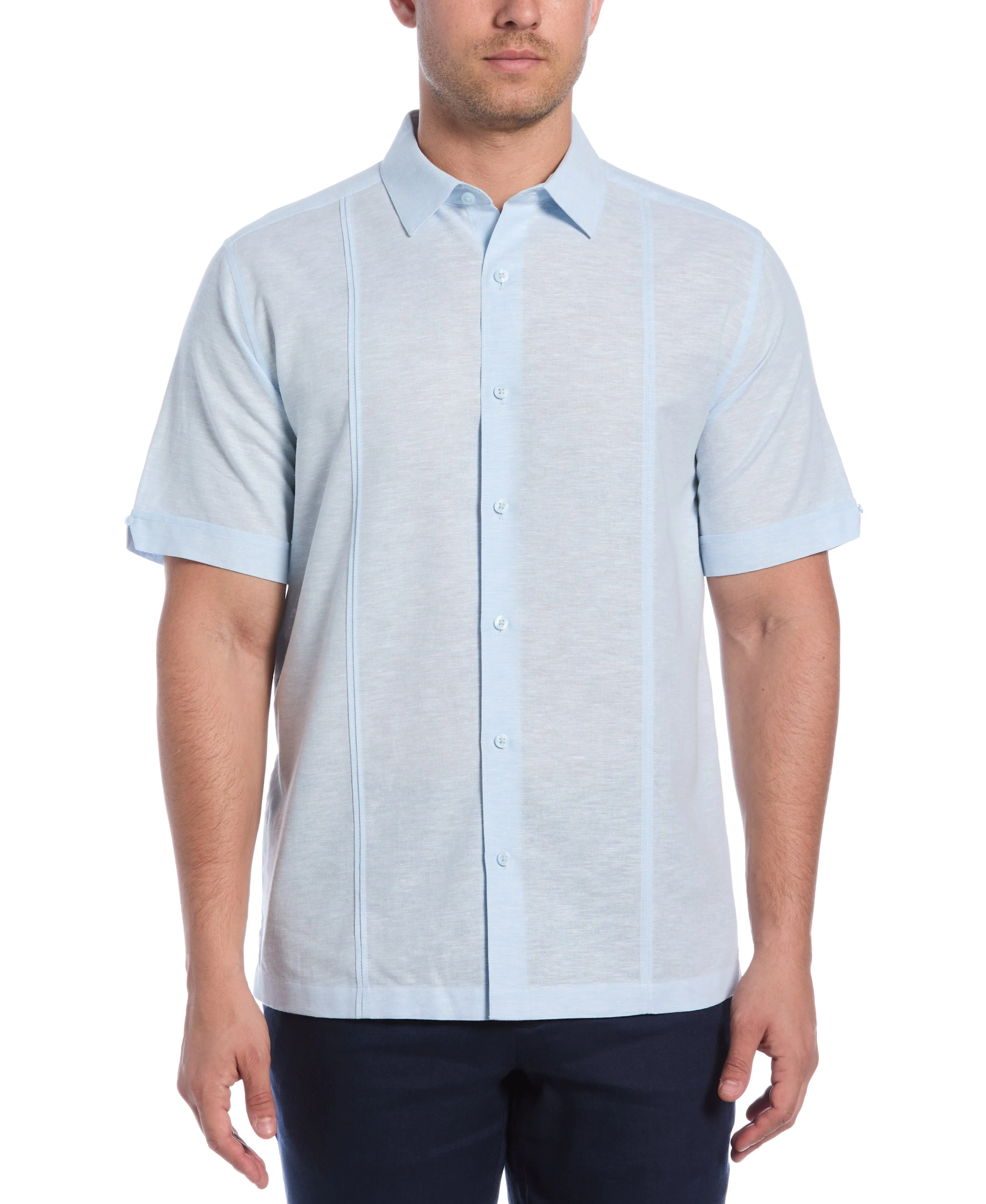 Linen Blend Panel Shirt