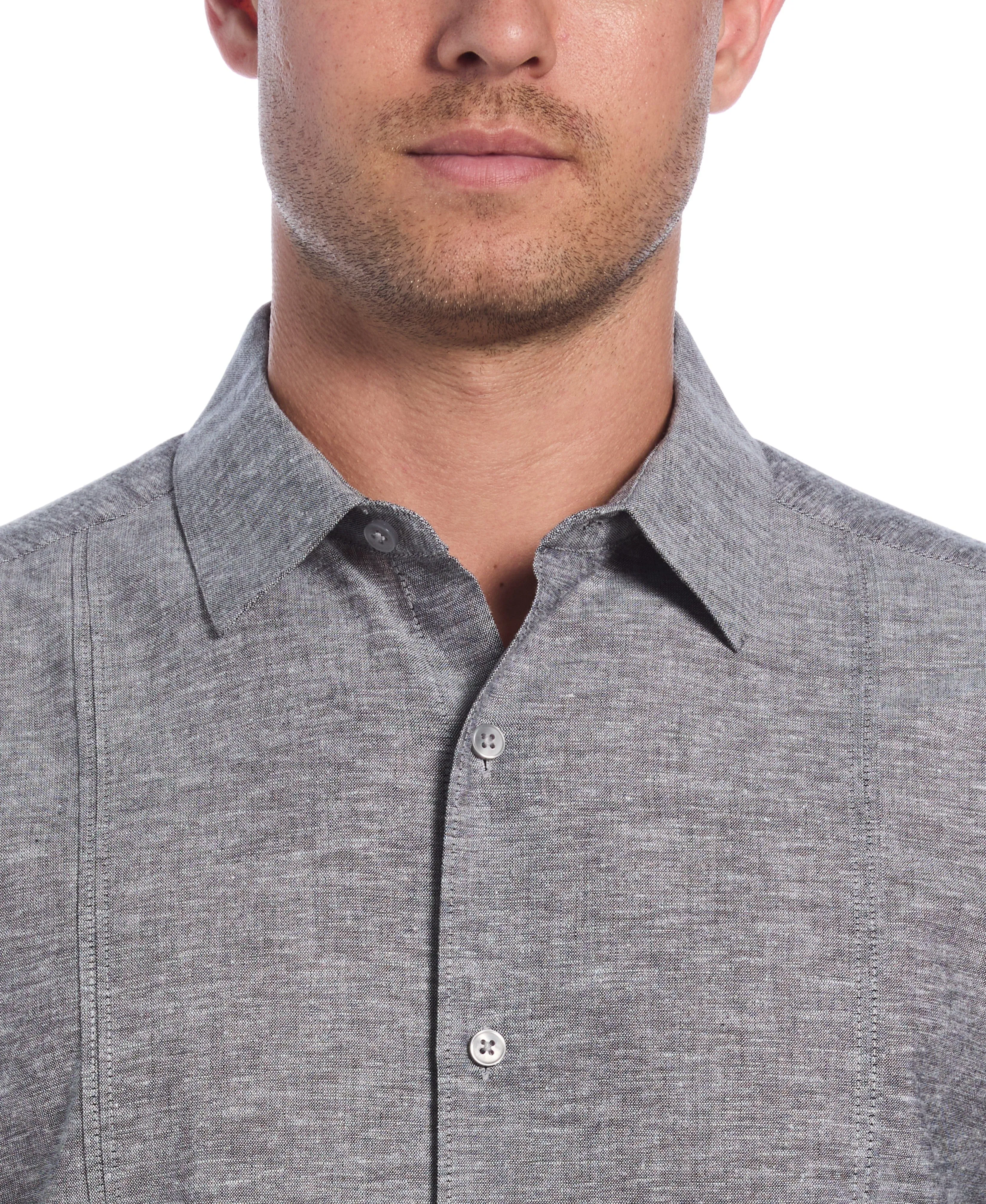 Linen Blend Panel Shirt
