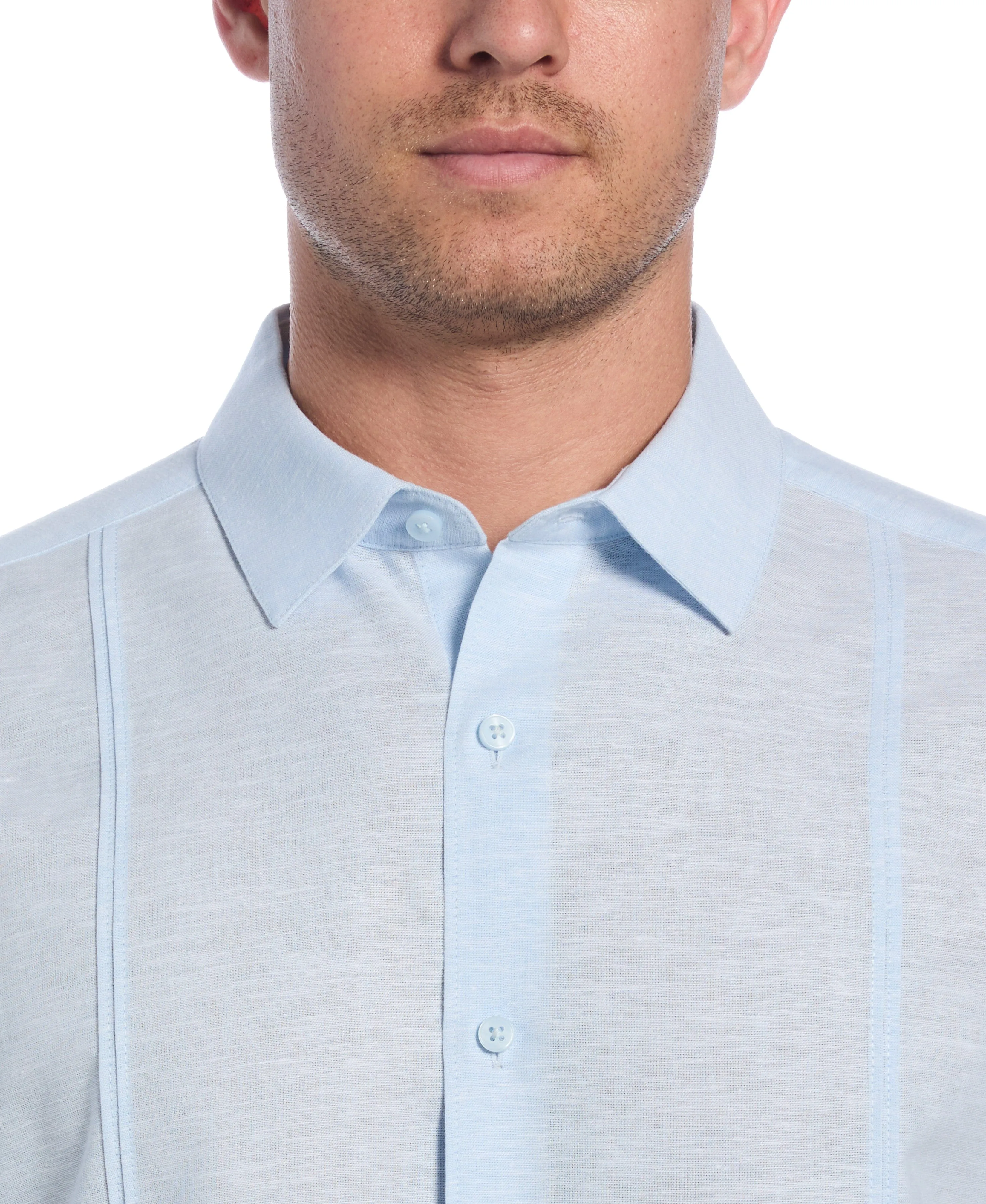 Linen Blend Panel Shirt