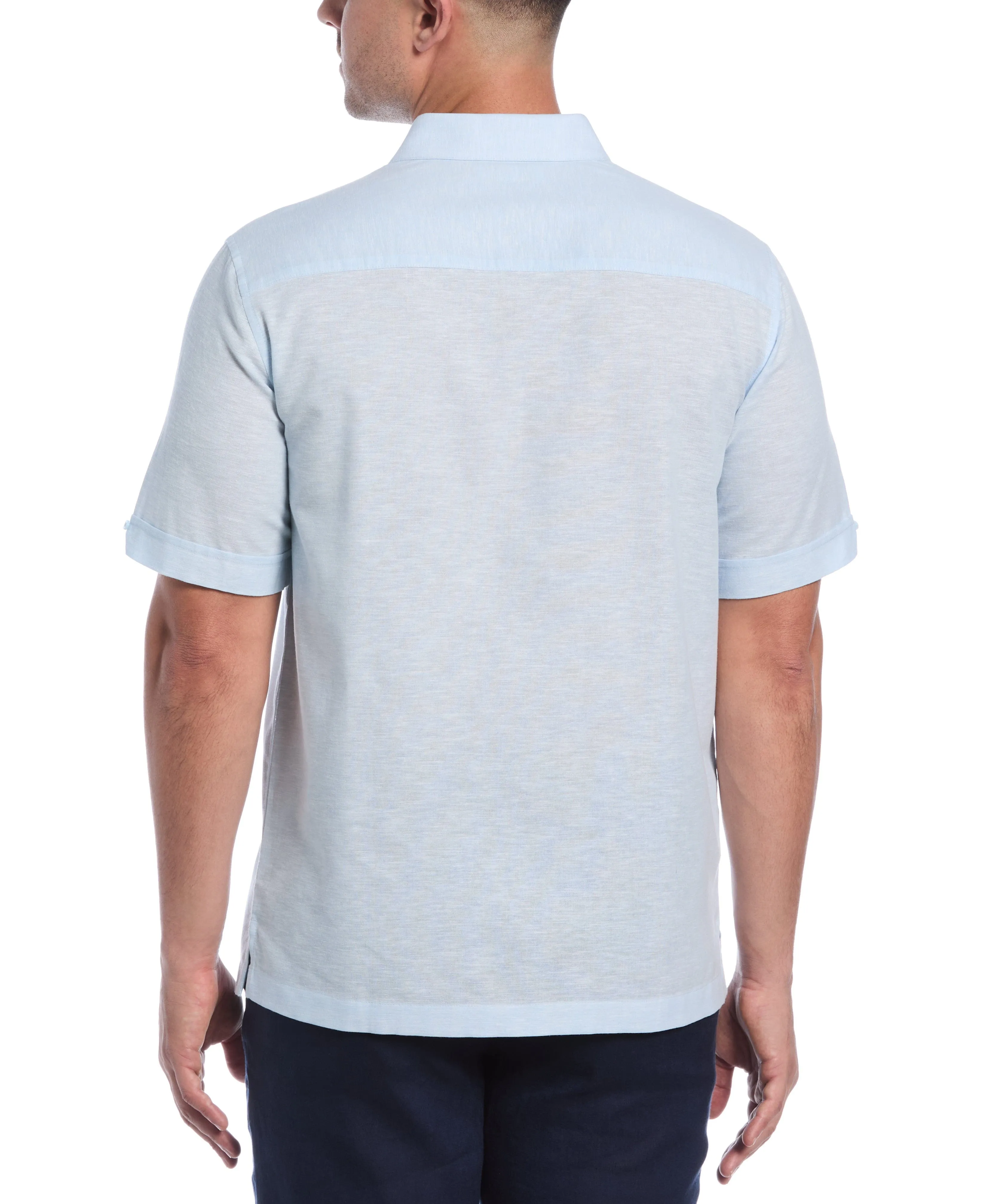 Linen Blend Panel Shirt