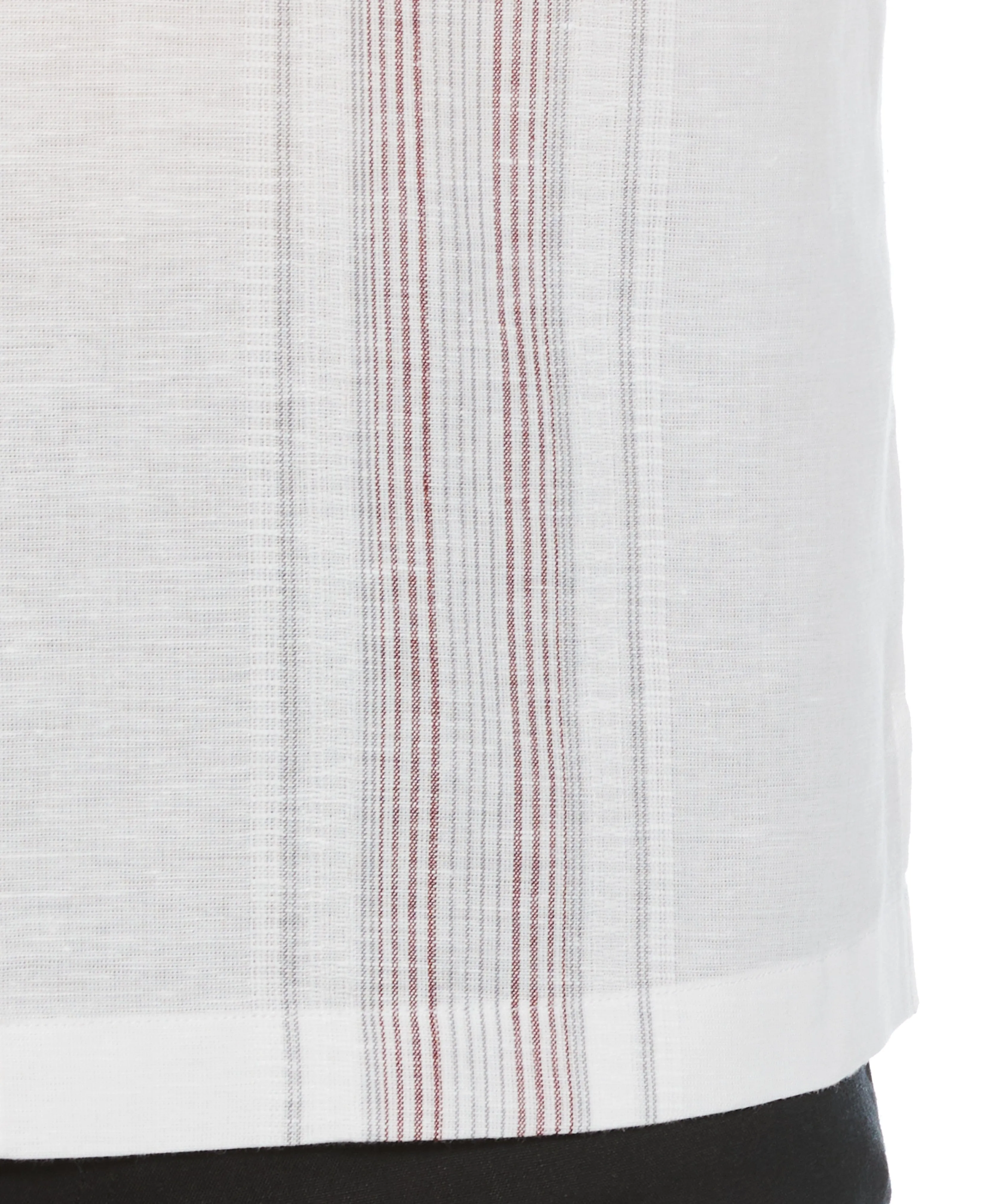 Linen Blend Yarn Dyed Panel Shirt