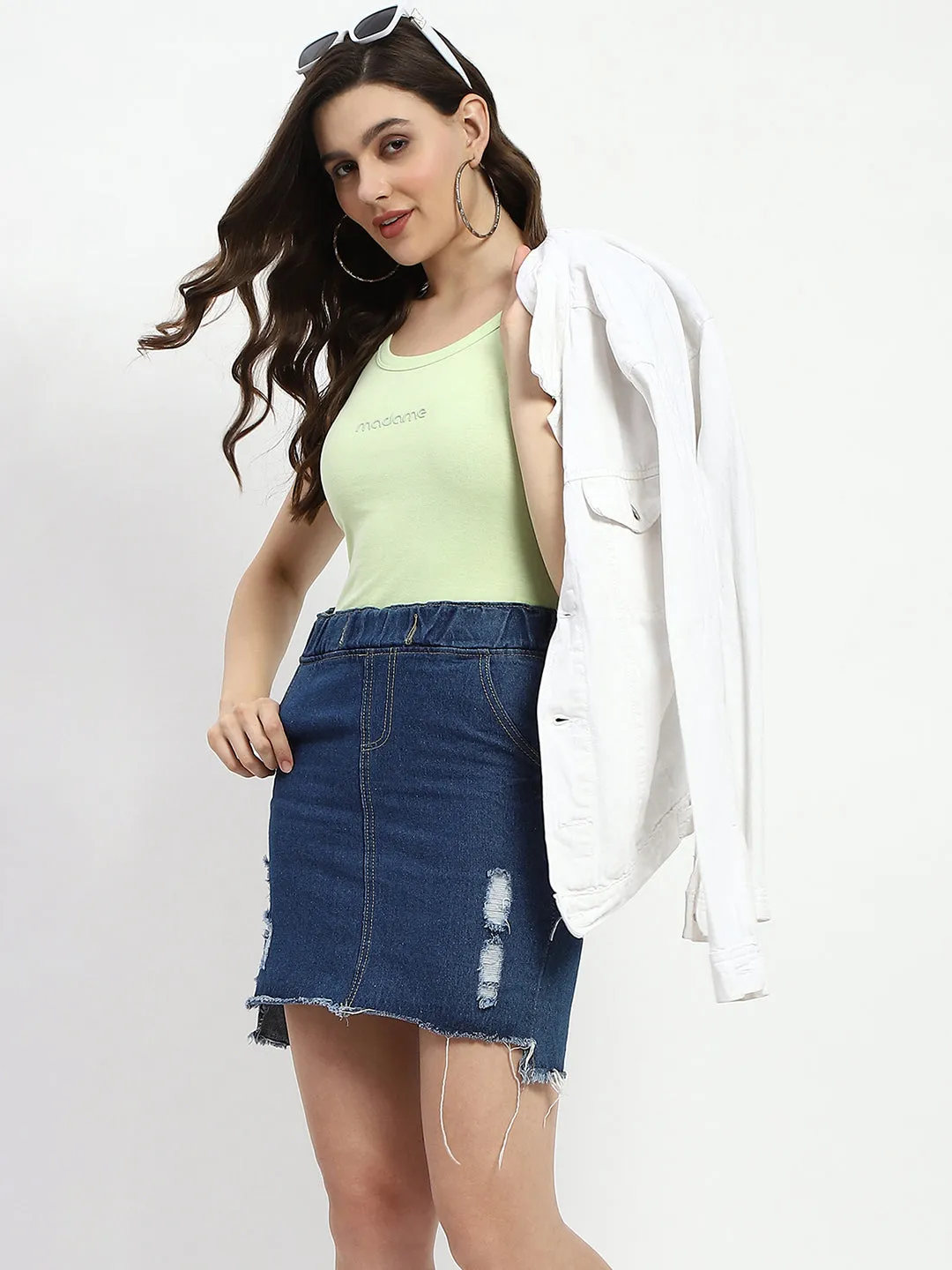Madame Mint Cotton Blend Tank Top