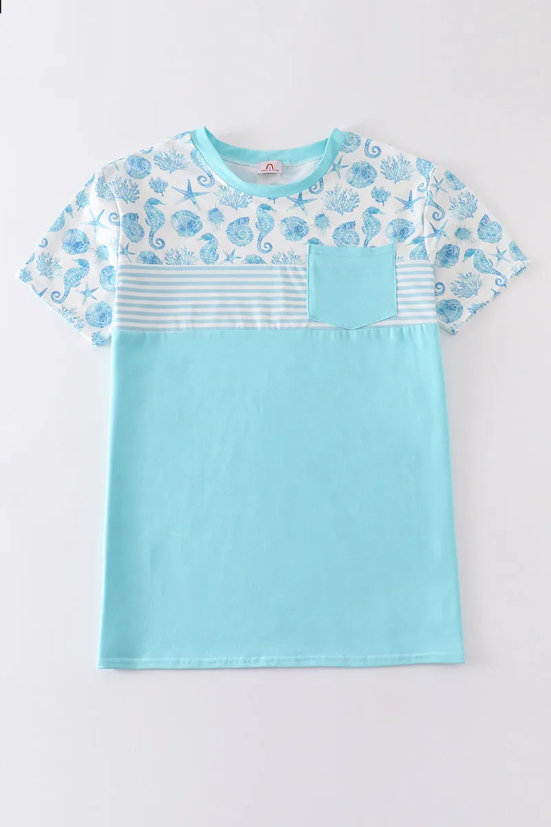 Marine Creature Print Men Top