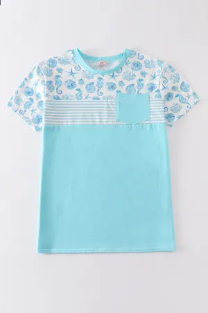 Marine Creature Print Men Top