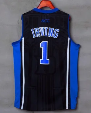 Men 1 Kyrie Irving Jersey Duke Blue Devils Jersey Throwback Swingman