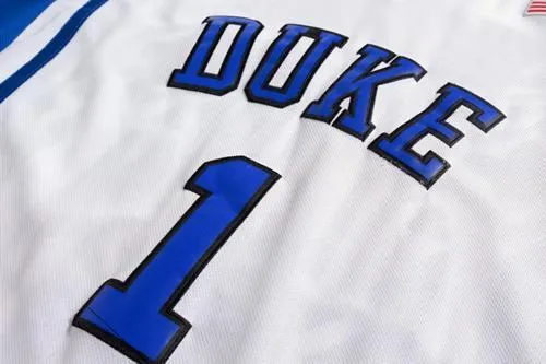 Men 1 Kyrie Irving Jersey White Duke Blue Devils Swingman Jersey