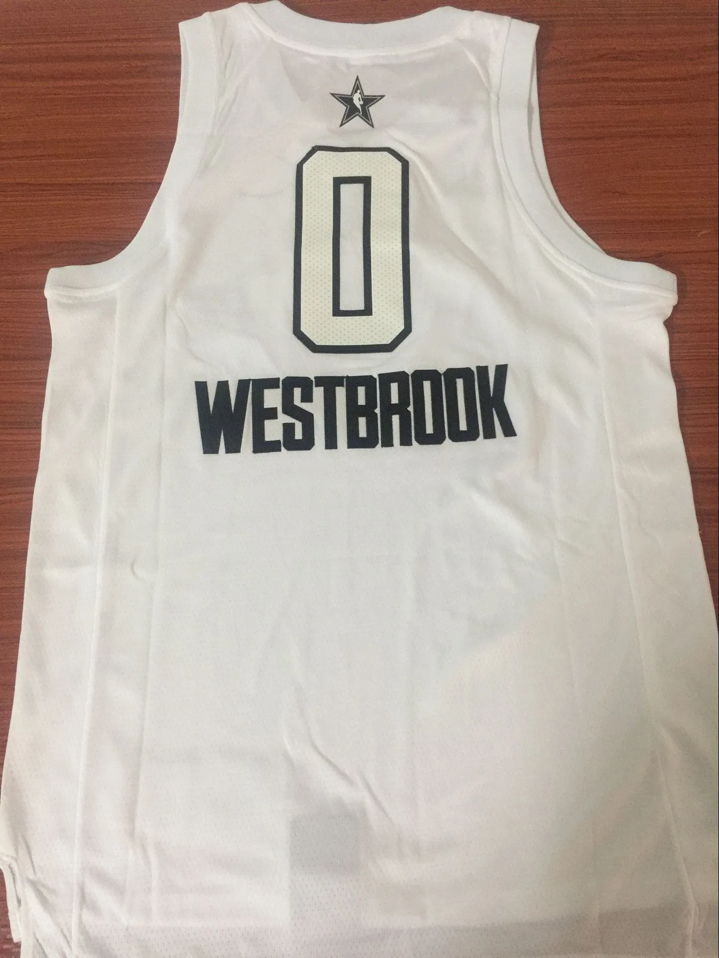 Men 2018 All Star 0 Russell Westbrook Jersey White Oklahoma City Thunder