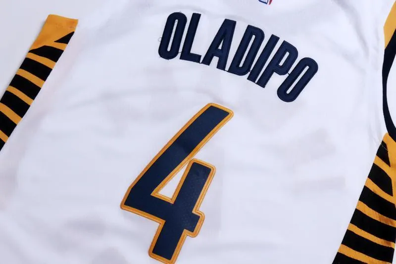 Men 4 VICTOR OLADIPO Jersey White Indiana Pacers Jersey Player