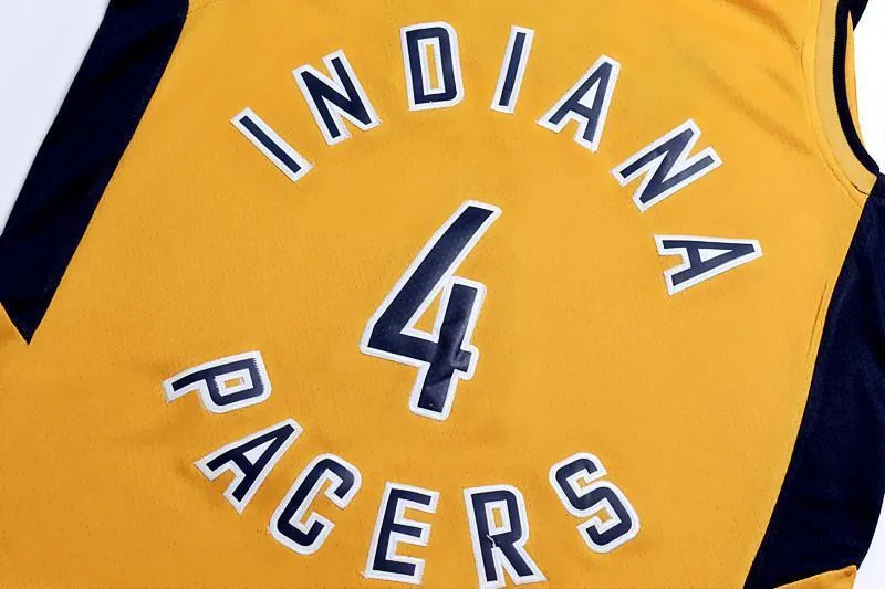 Men 4 VICTOR OLADIPO Jersey Yellow Gold Indiana Pacers Jersey Player