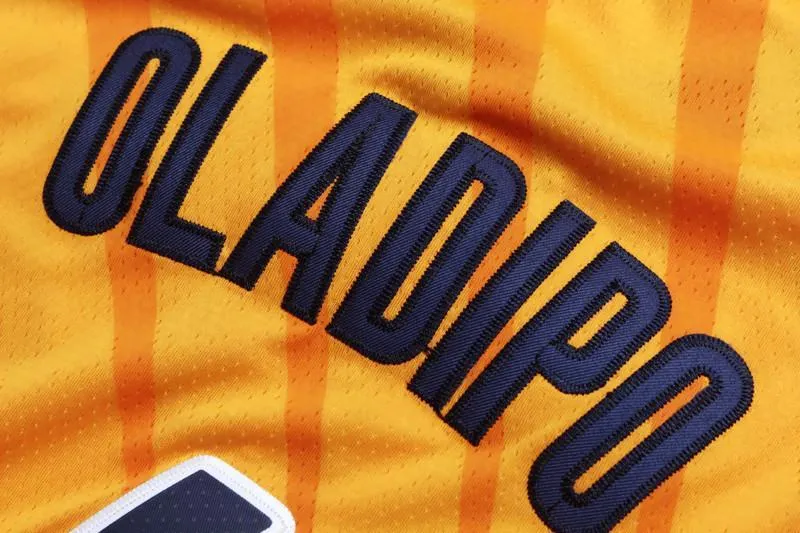 Men 4 VICTOR OLADIPO Jersey Yellow Gold Indiana Pacers Jersey Player