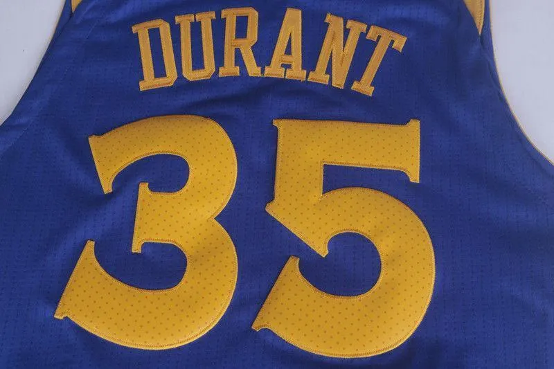 Men GSW 35 Kevin Durant Jersey Blue Golden State Warriors Player