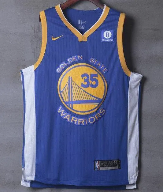 Men GSW 35 Kevin Durant Jersey Blue Golden State Warriors Player