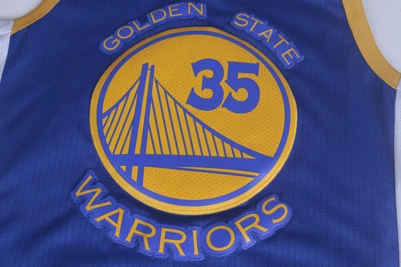 Men GSW 35 Kevin Durant Jersey Blue Golden State Warriors Player