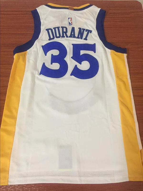 Men GSW 35 Kevin Durant Jersey White Golden State Warriors Fanatics