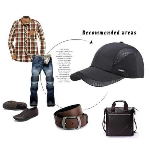 Men Hat Breathable Polyester Acrylic Outdoor Sports Golf Mesh Baseball Cap