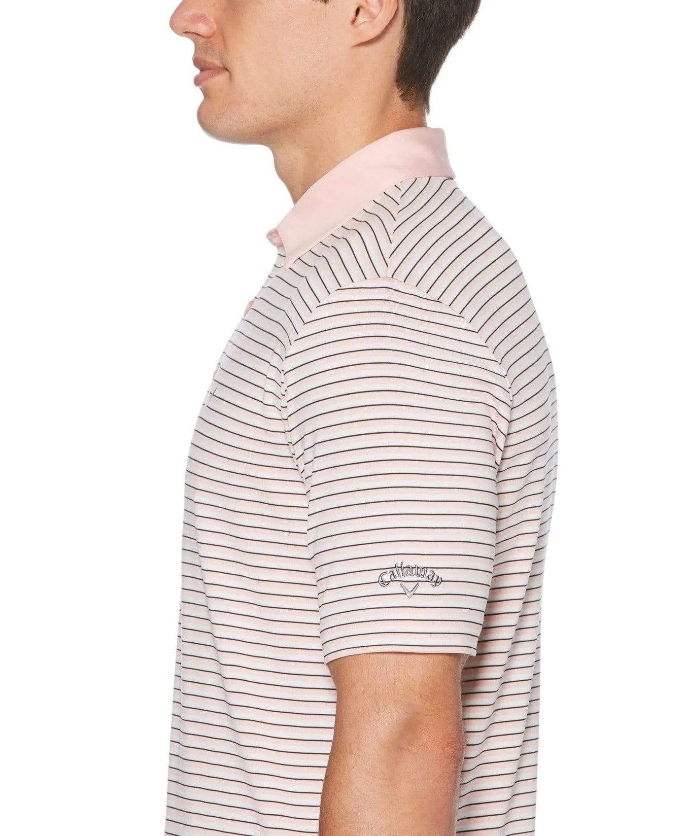 Mens 3-Color Stripe Polo