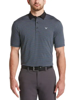 Mens 3-Color Stripe Polo
