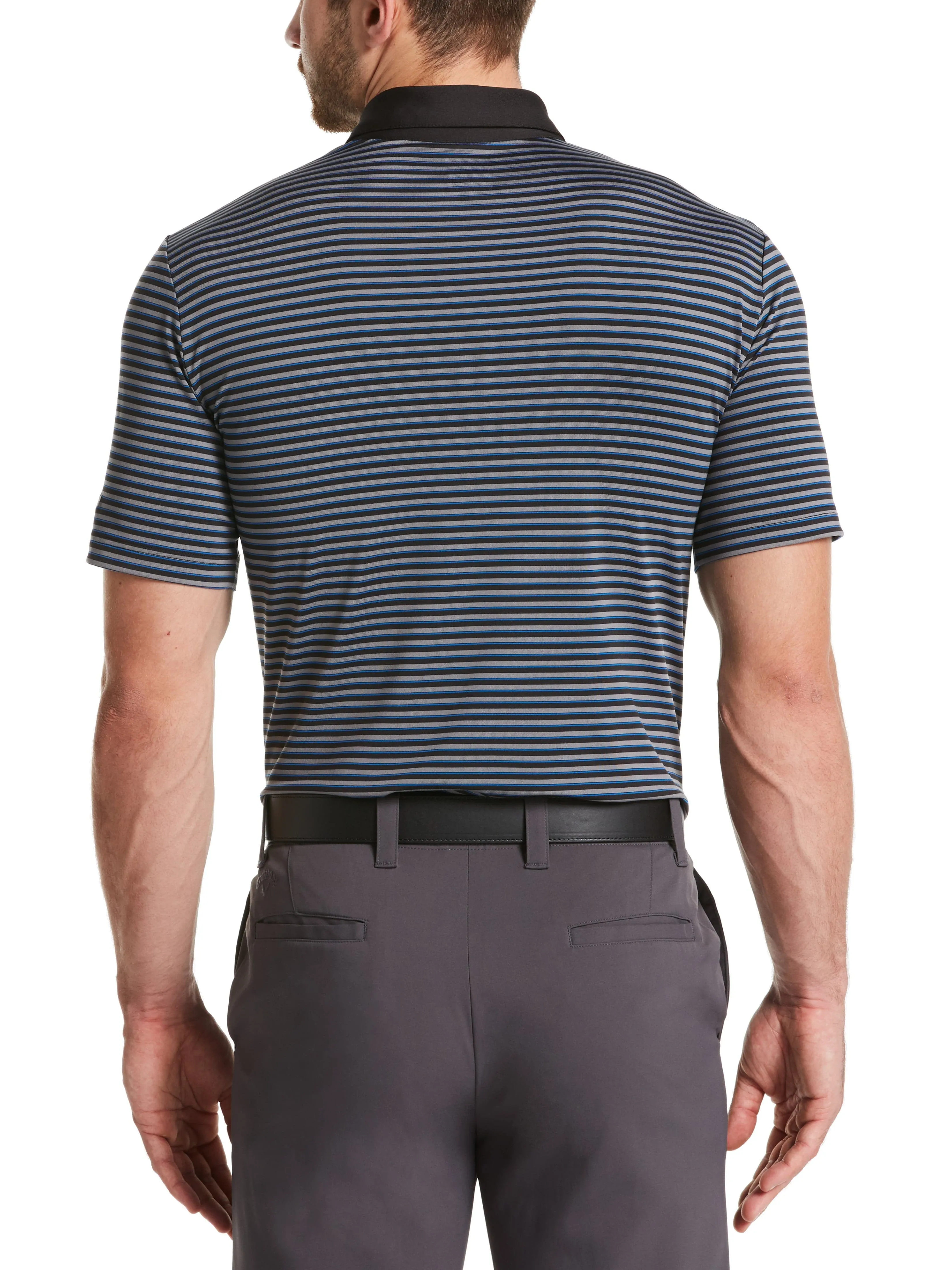 Mens 3-Color Stripe Polo